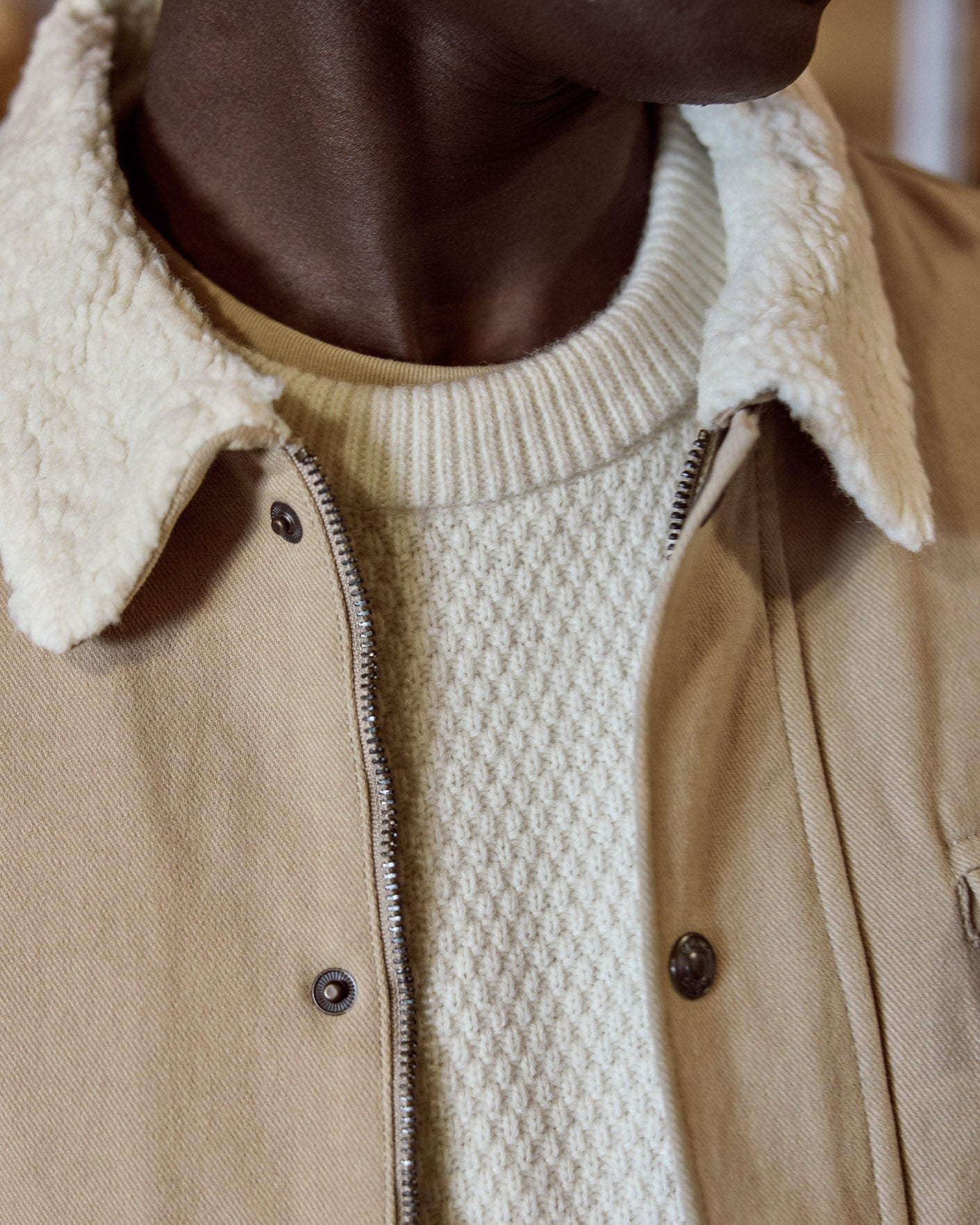 faguo-seillon-blouson-coton-beige-doubl-sherpa image 3