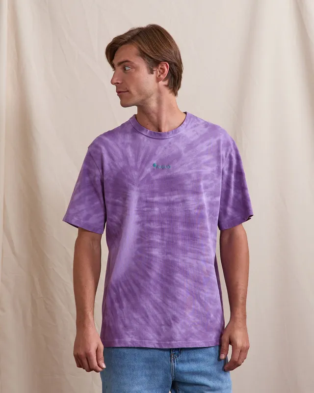 faguo-lugny-t-shirt-oversize-violet-tie-and-dye-homme image 1