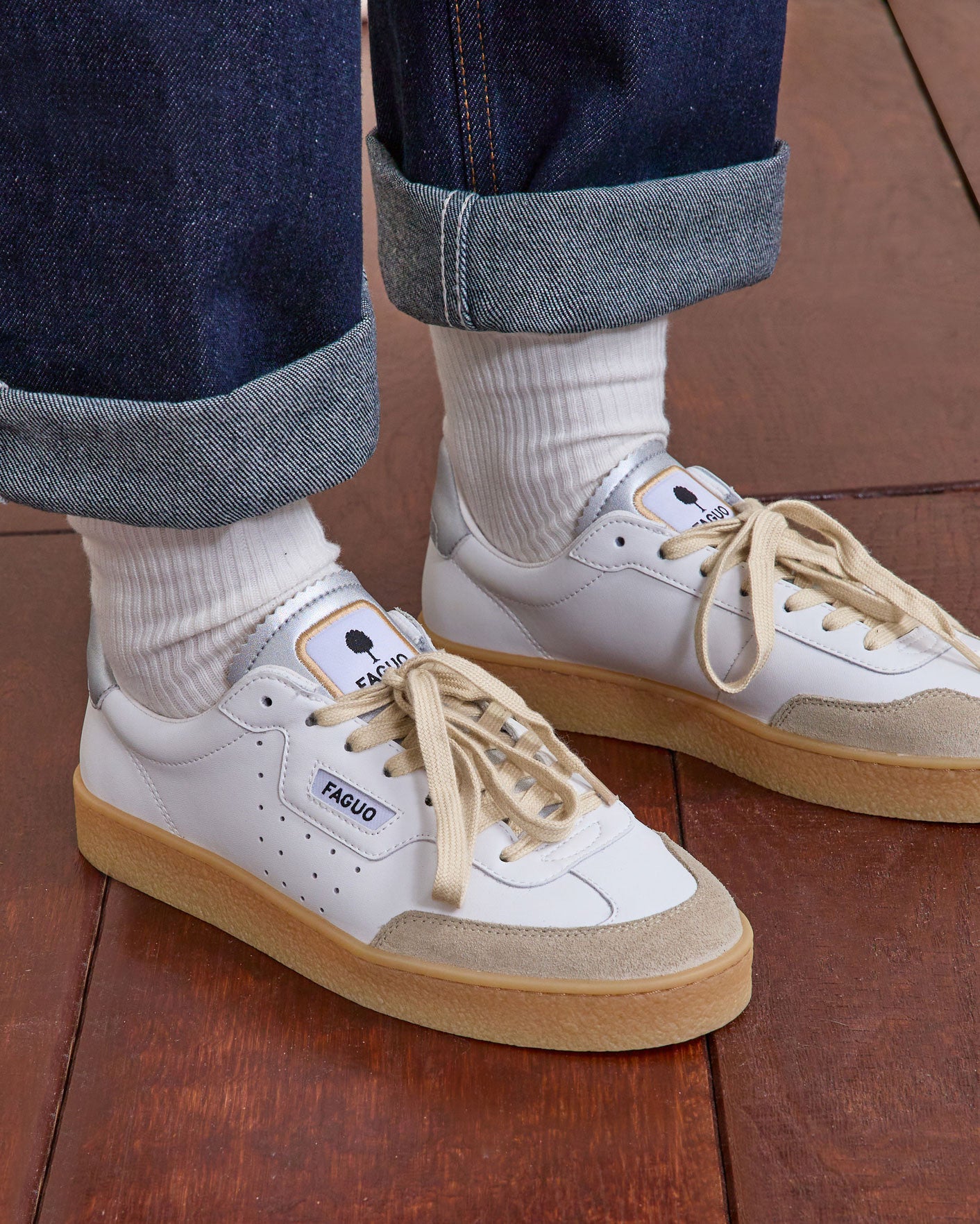 faguo-lumbo-baskets-femme-cuir-et-su-de-blanc image 3