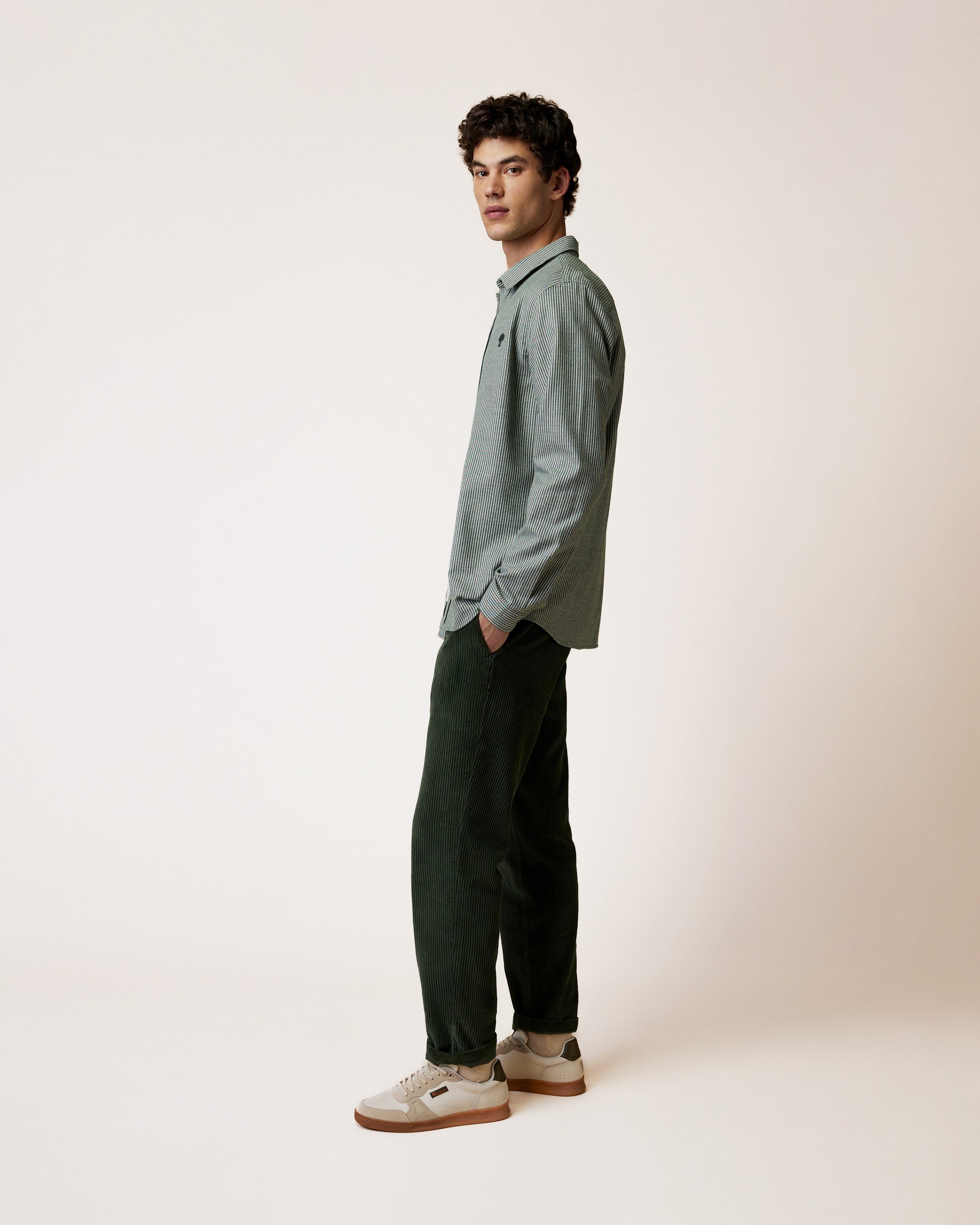 faguo-iraty-chemise-ray-e-vert-cru-flanelle image 3