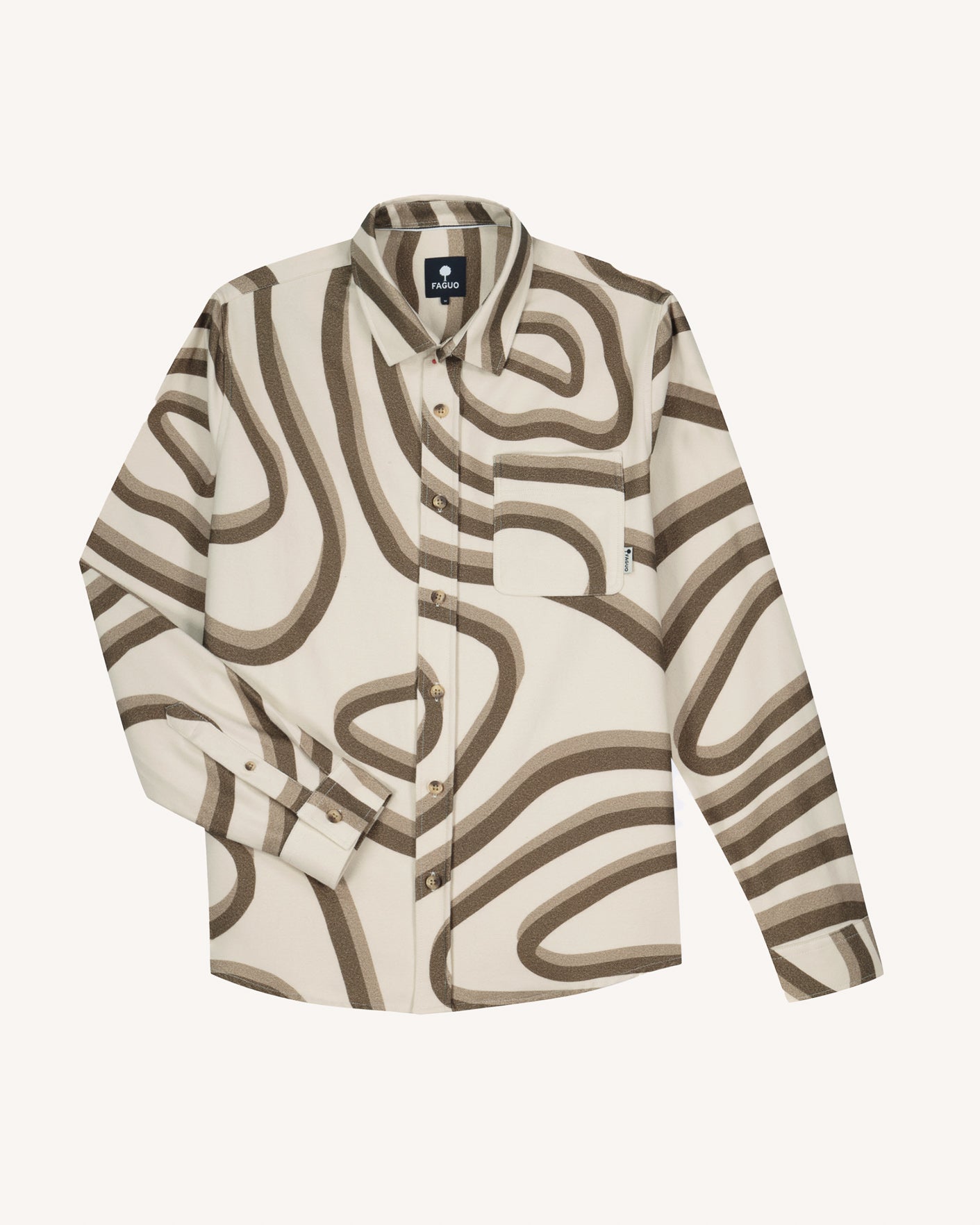faguo-signy-surchemise-homme-beige-et-camel image 2