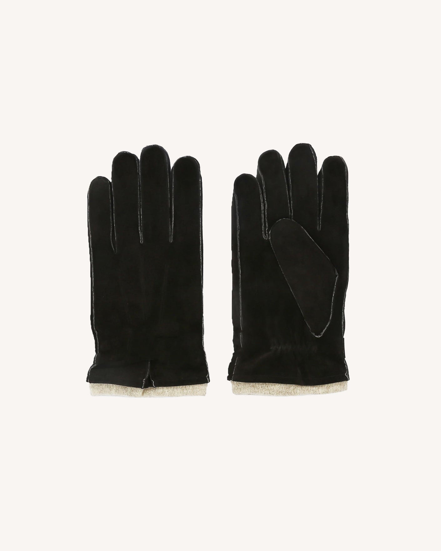faguo-gloves-gants-cuir-de-porc-et-laine-marron image 1