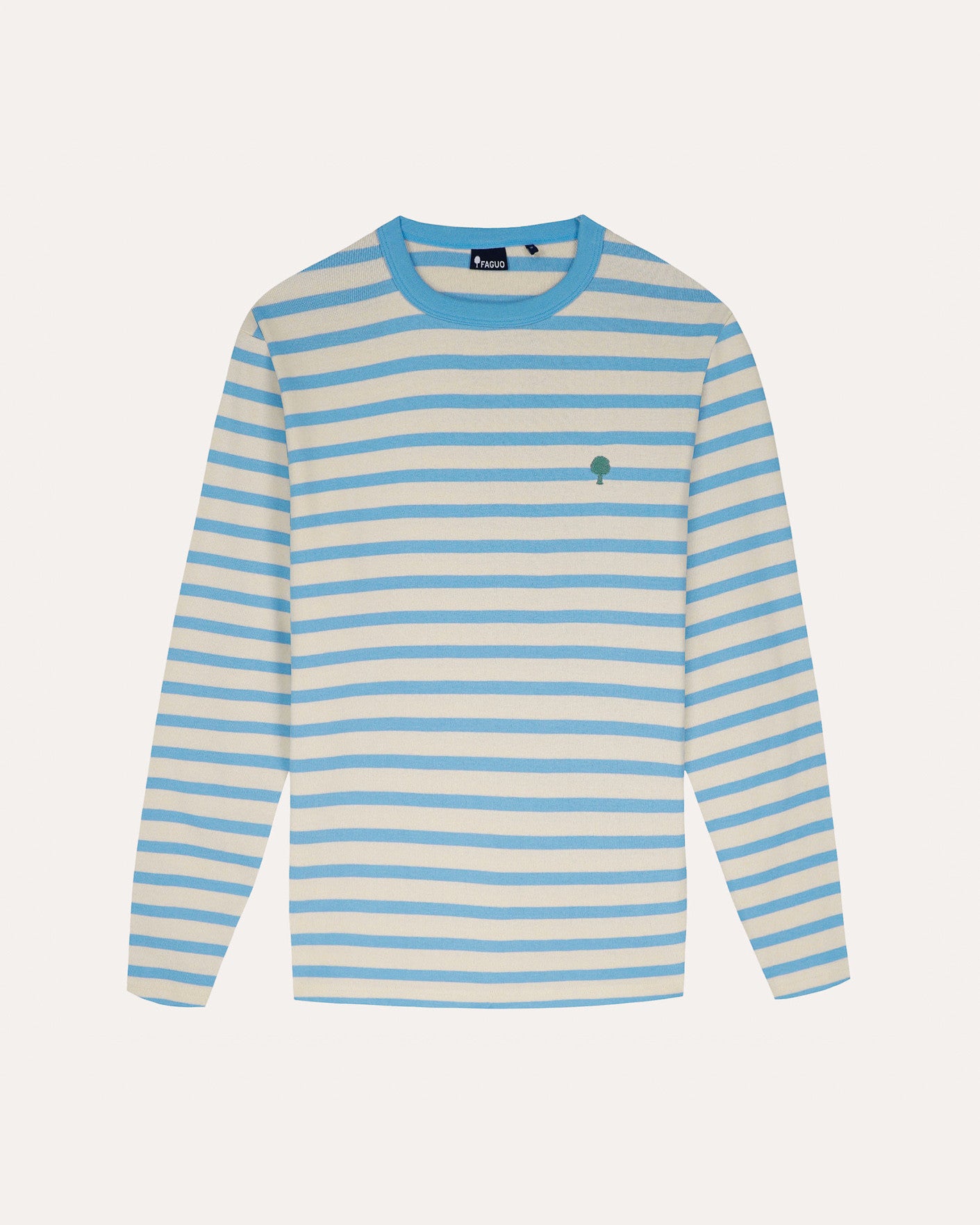 faguo-aubrac-marini-re-homme-blanche-et-bleu-ciel-coton image 2