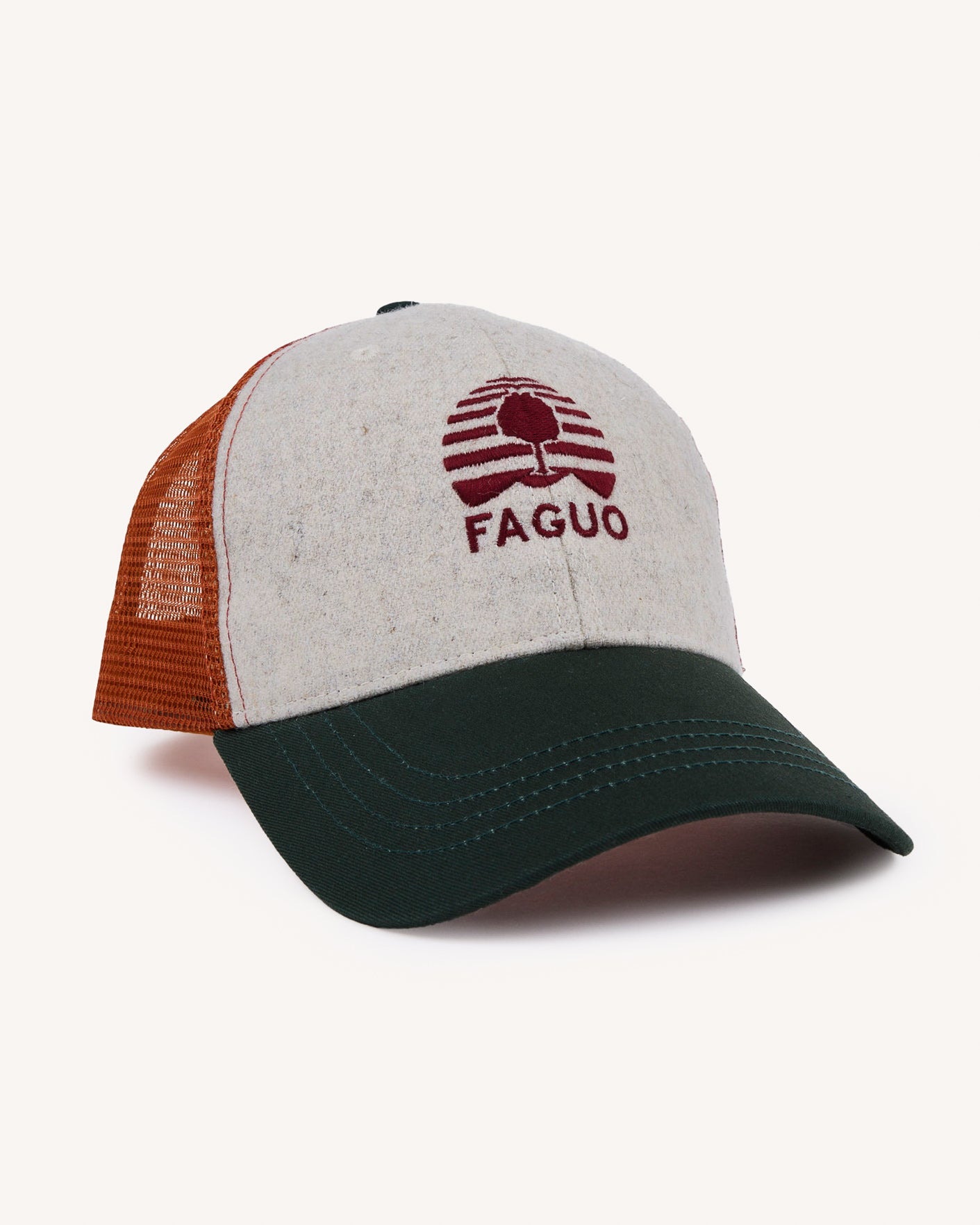 faguo-trucker-casquette-vert-fonc-et-multicolore image 2