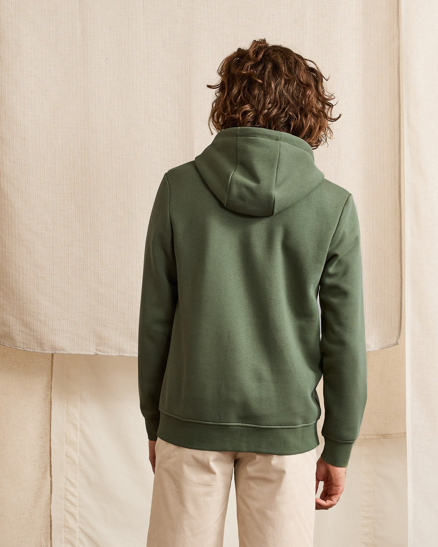 faguo-dirac-sweat-capuche-kaki-molleton image 5