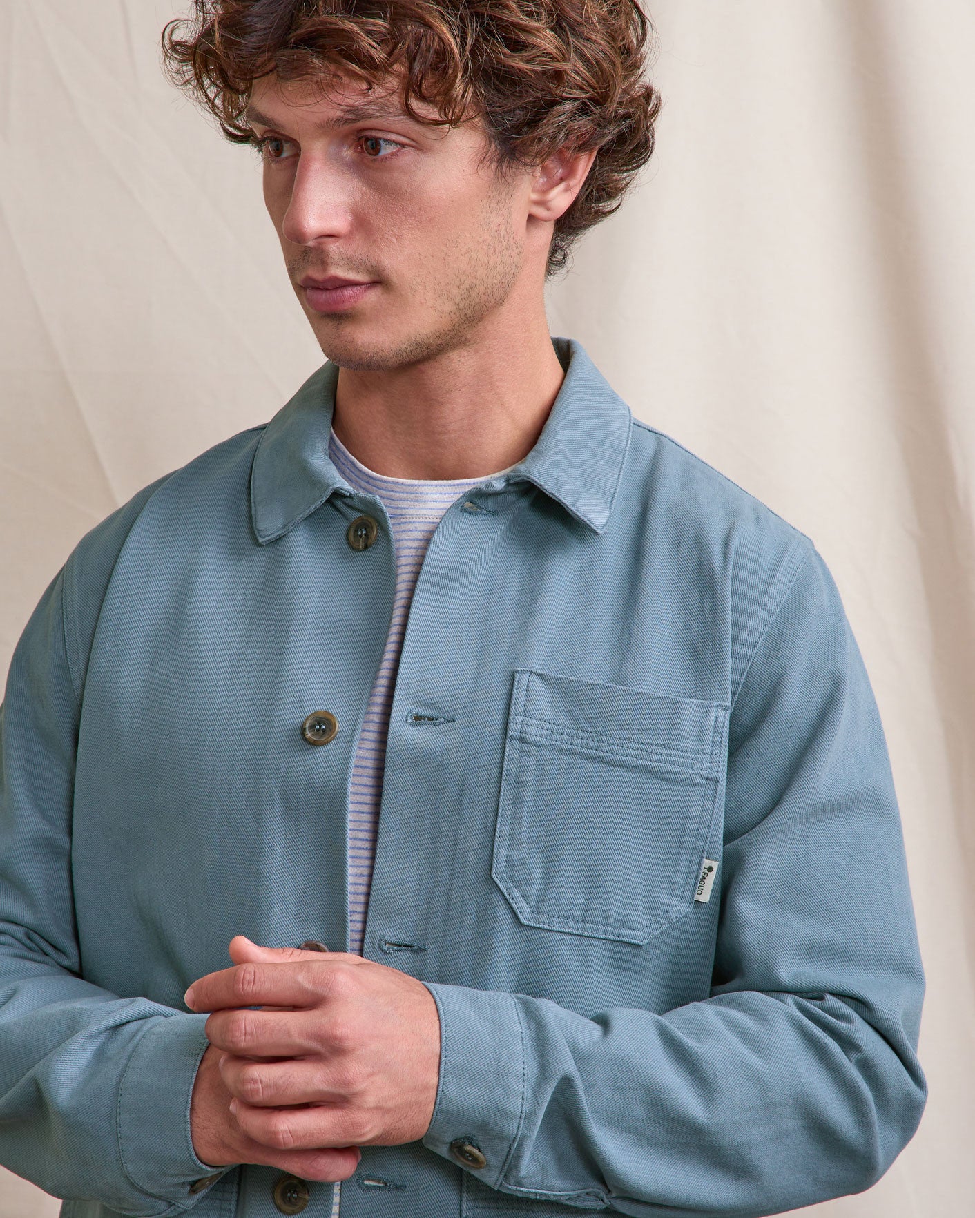 faguo-lorge-veste-coton-bleu-workwear image 3