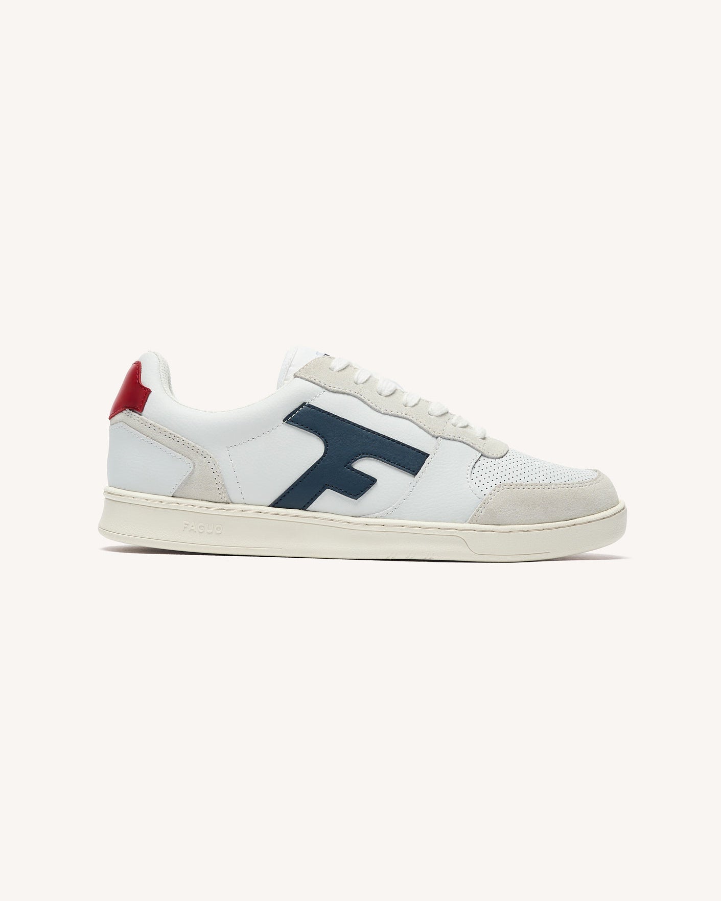 faguo-hazel-baskets-cuir-blanc-et-bleu-marine-homme image 1
