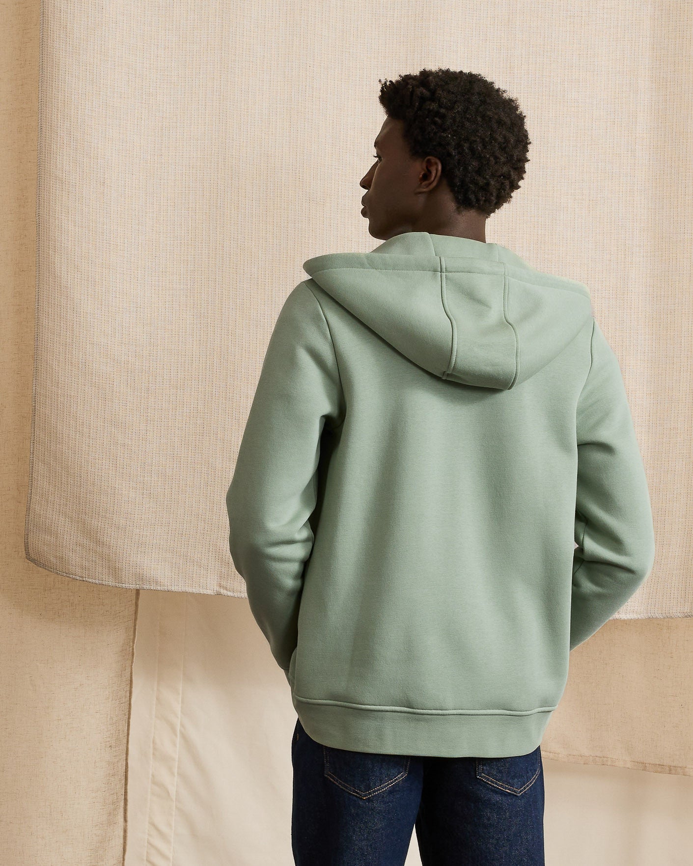 faguo-mesnil-sweat-zipp-capuche-vert-clair-homme image 4