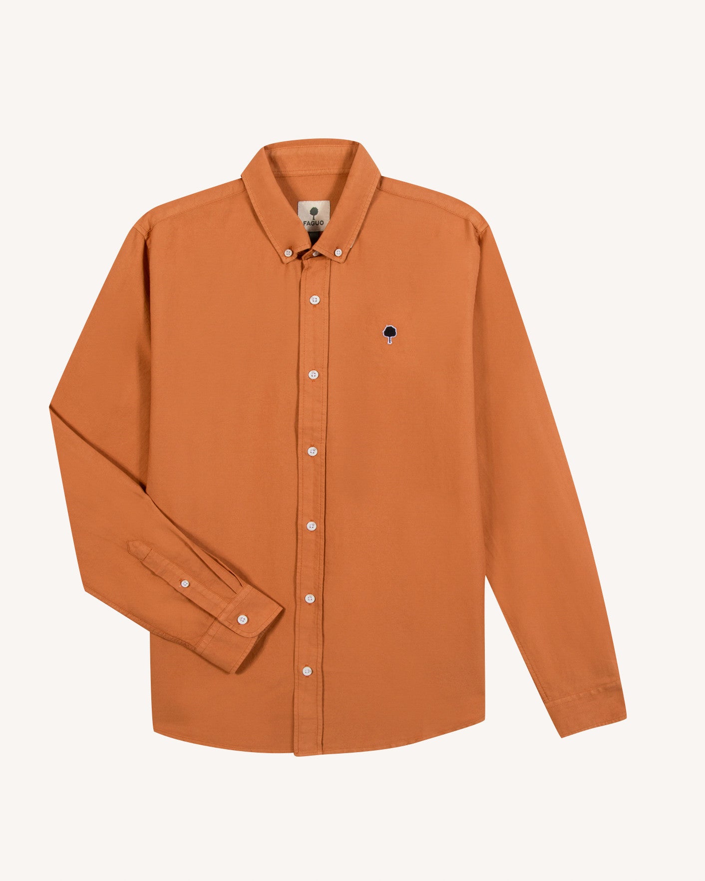 faguo-ivoy-chemise-brique-clair-oxford image 2