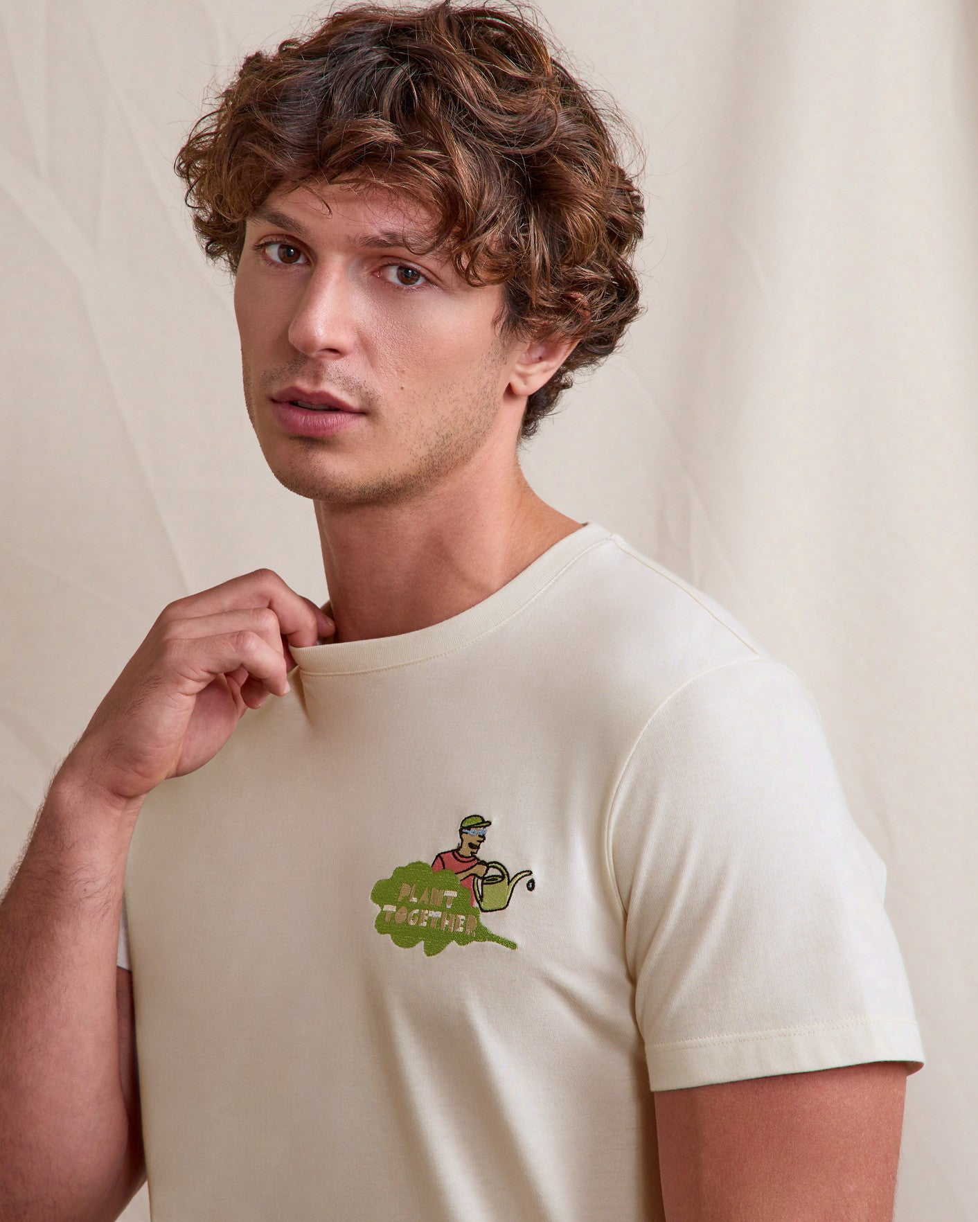 faguo-arcy-t-shirt-cru-plant-together-coton image 3