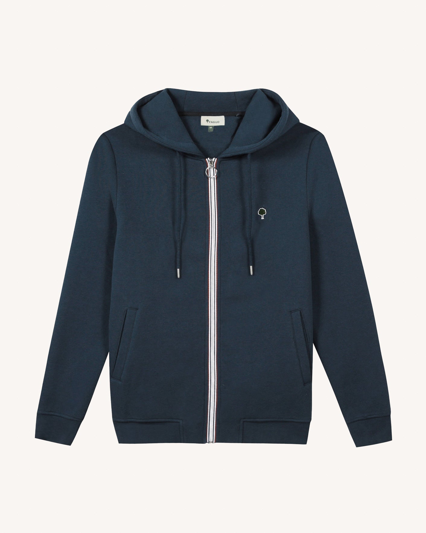 faguo-mesnil-sweat-zipp-capuche-bleu-marine image 2