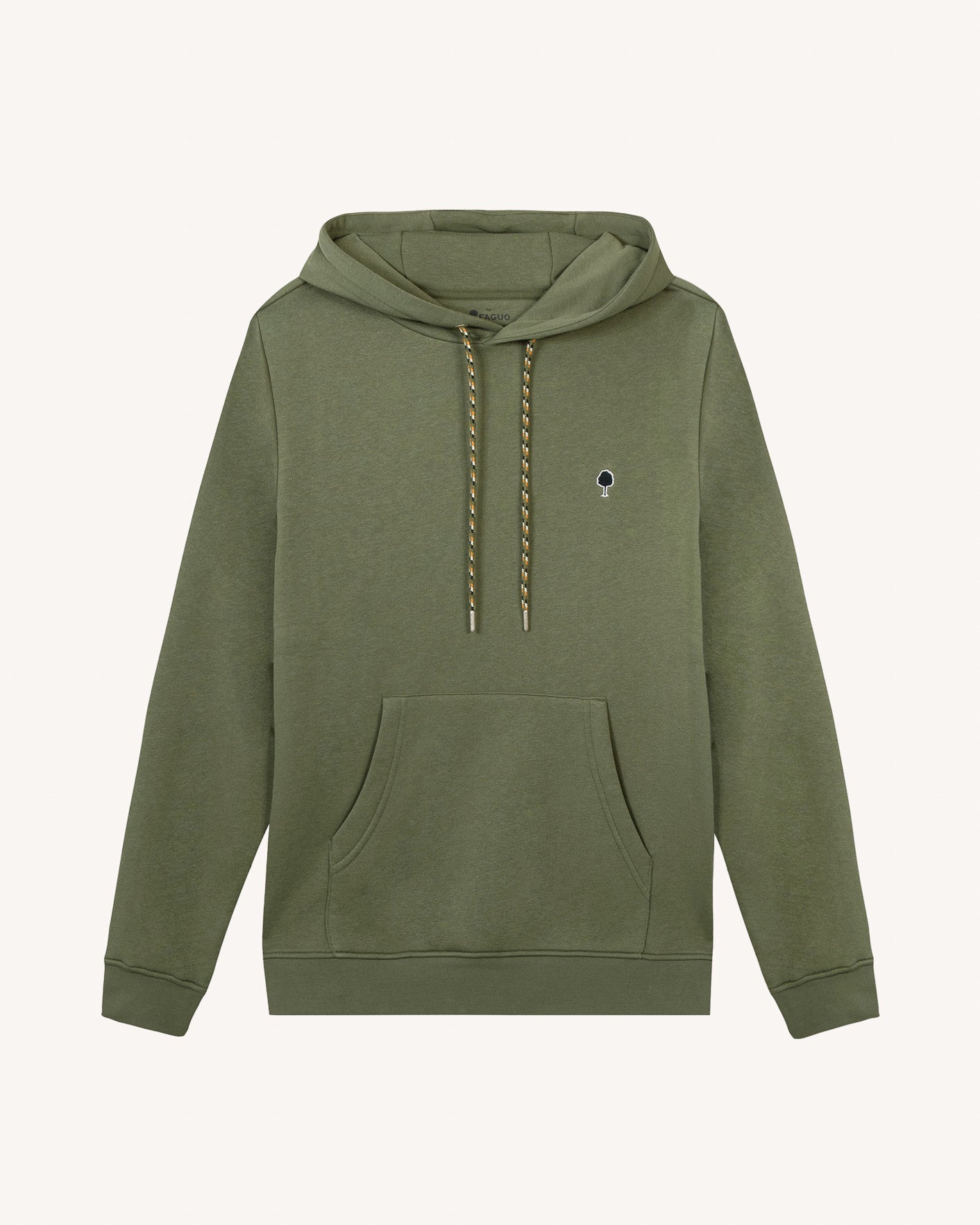 faguo-dirac-sweat-capuche-kaki-molleton image 2