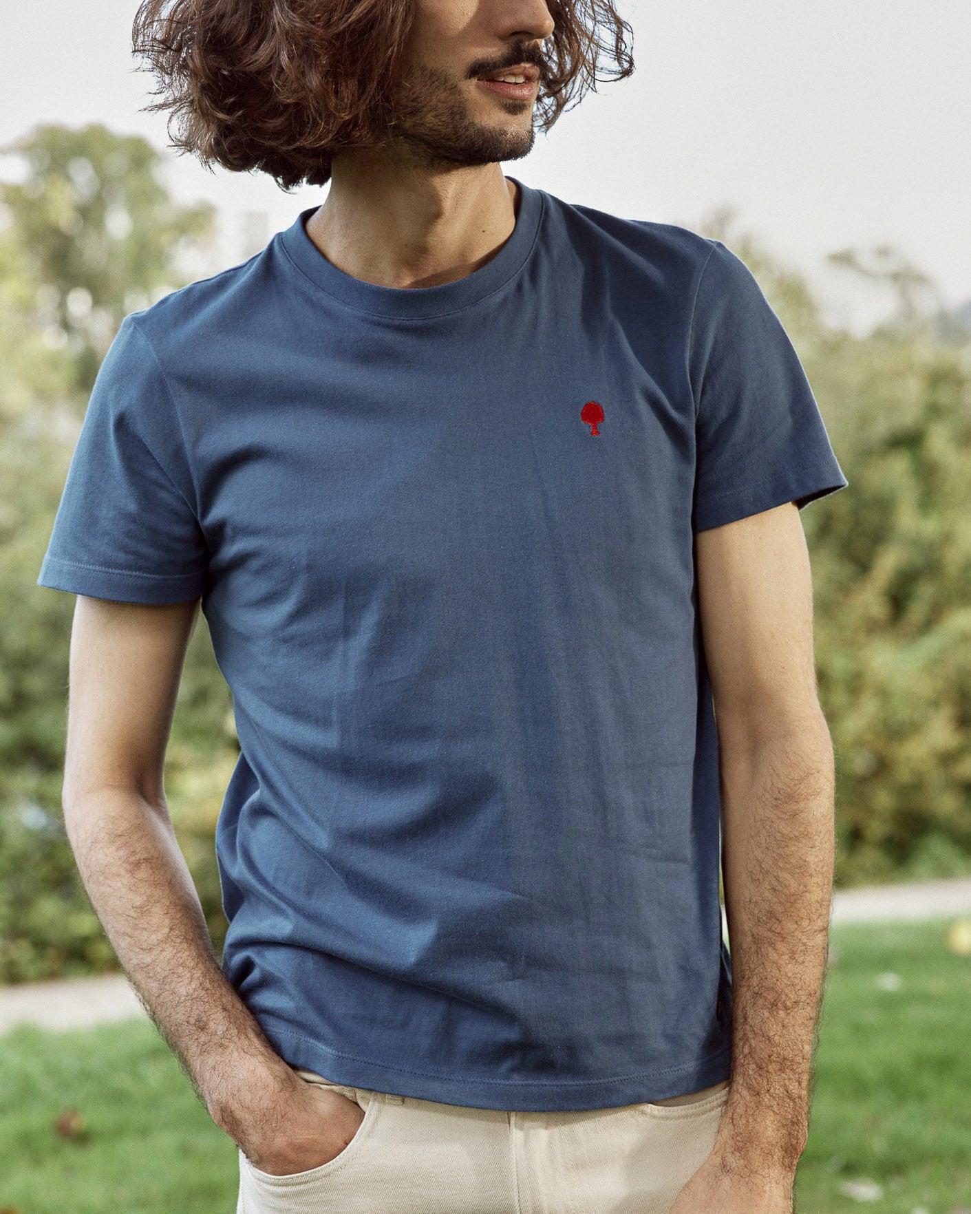 faguo-arcy-t-shirt-bleu-marine-coton-recycl image 1