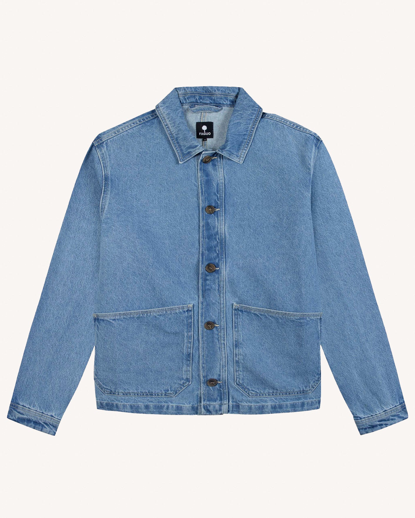 faguo-liffre-veste-homme-coton-denim-clair-droite image 2