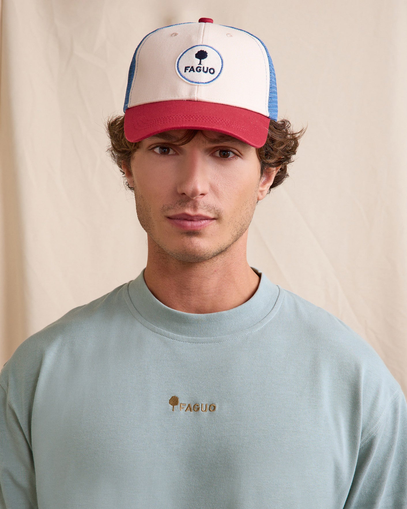 faguo-yellowstone-t-shirt-oversize-bleu-imprim-homme image 3