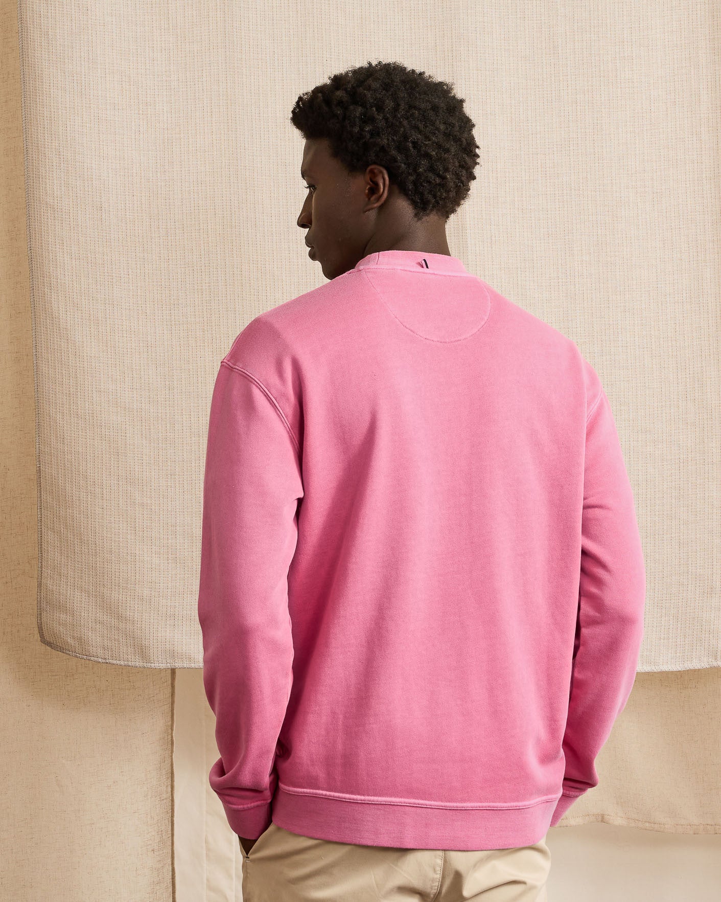 faguo-fango-sweat-col-rond-oversize-rose-homme image 4