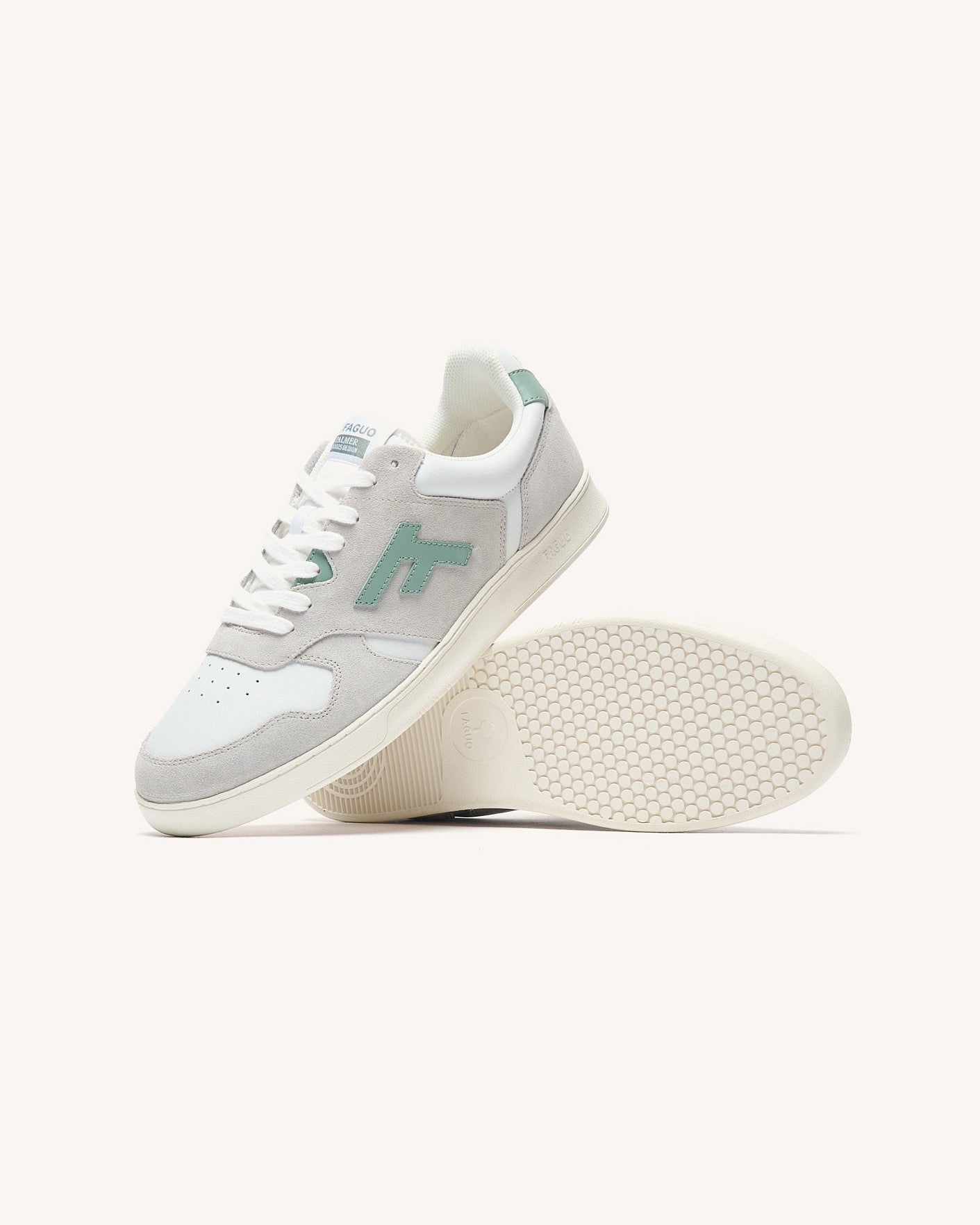 faguo-palmer-baskets-homme-blanc-et-vert-clair-cuir image 4