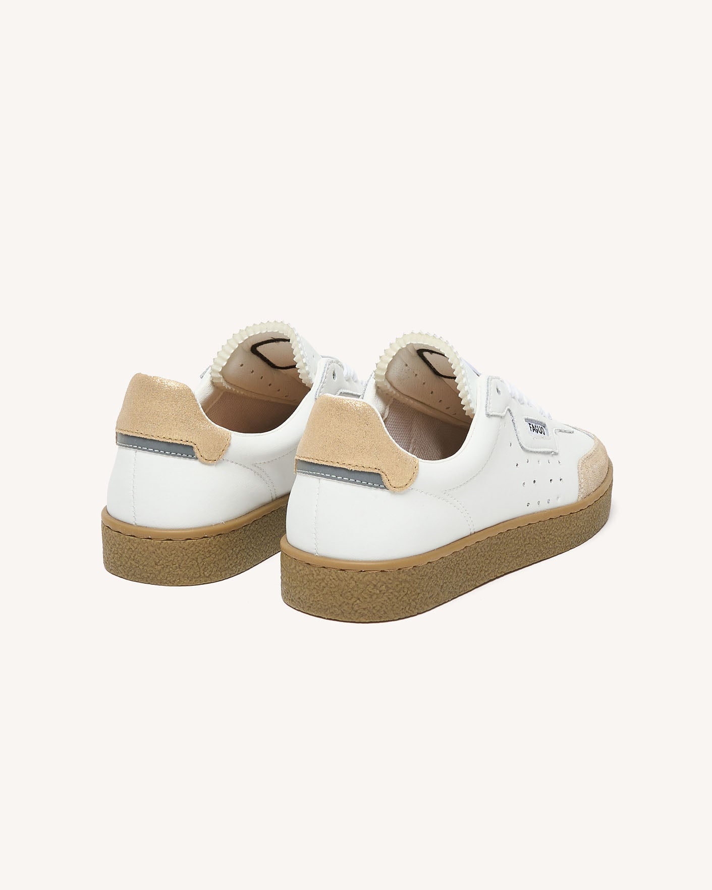 faguo-lumbo-baskets-cuir-blanc-et-dor-femme image 4
