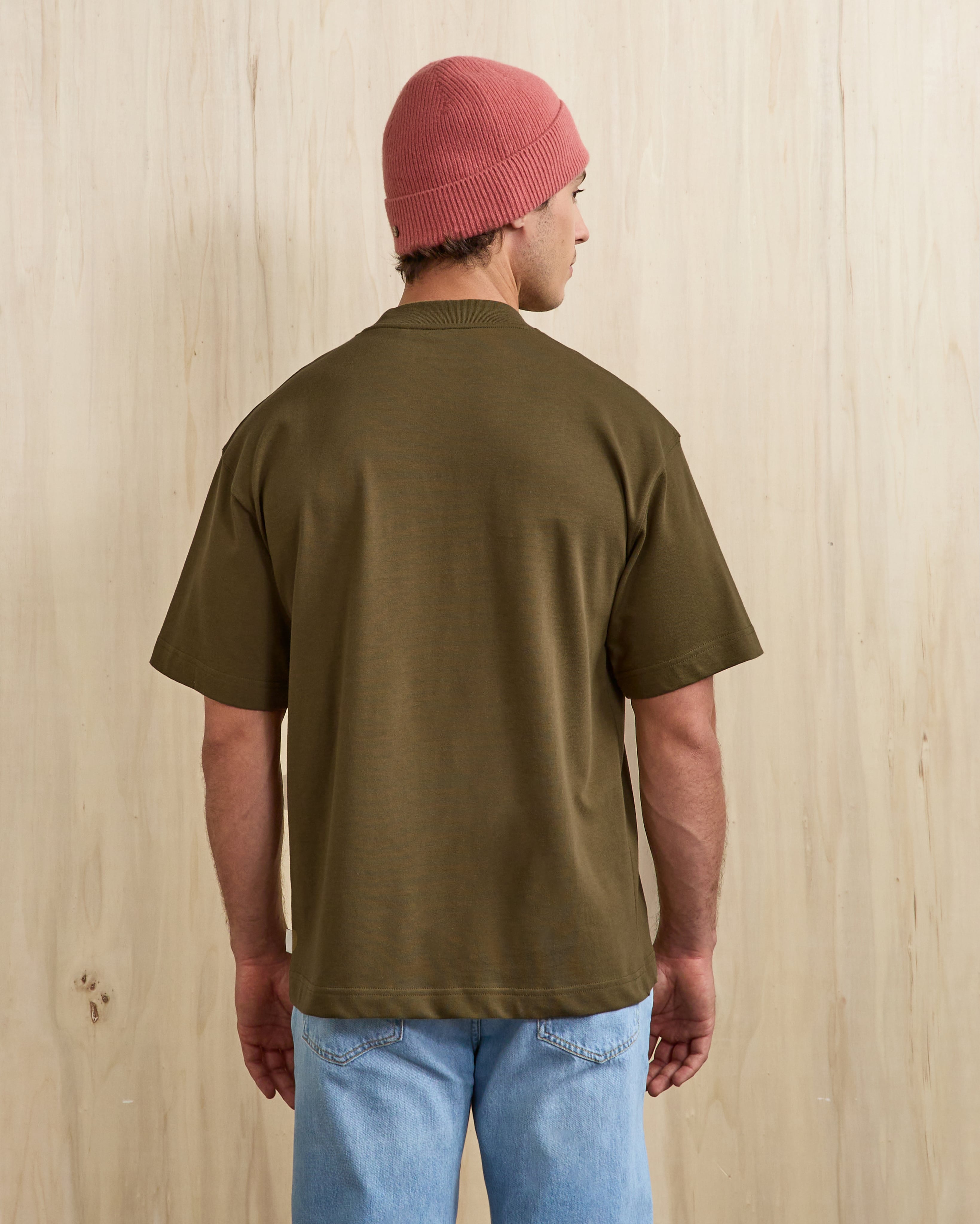 faguo-yellowstone-t-shirt-oversize-vert-olive-fonc-coton image 3