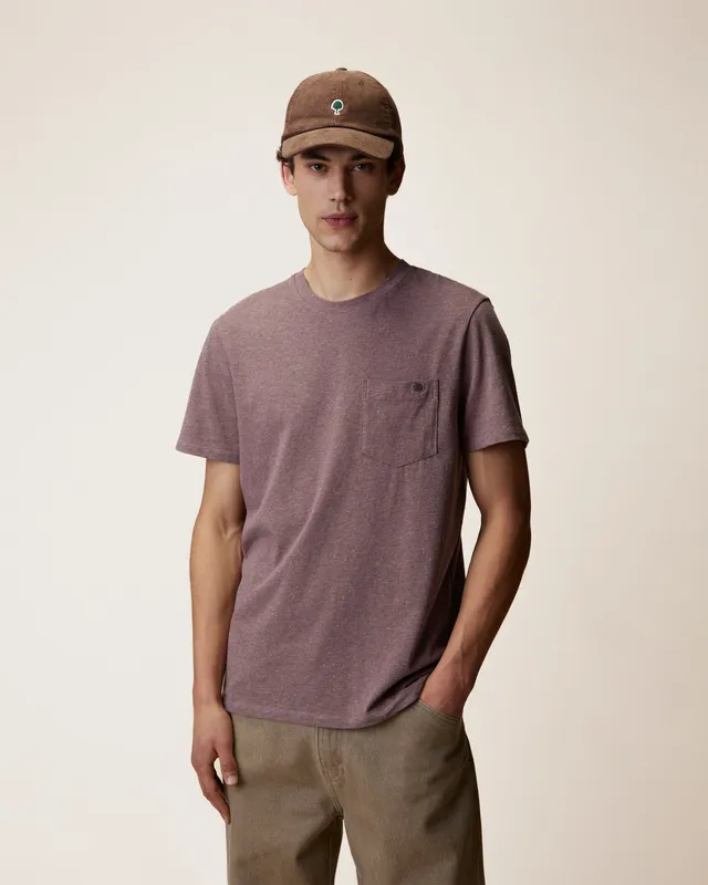 faguo-olonne-t-shirt-violet-gris-coton image 1