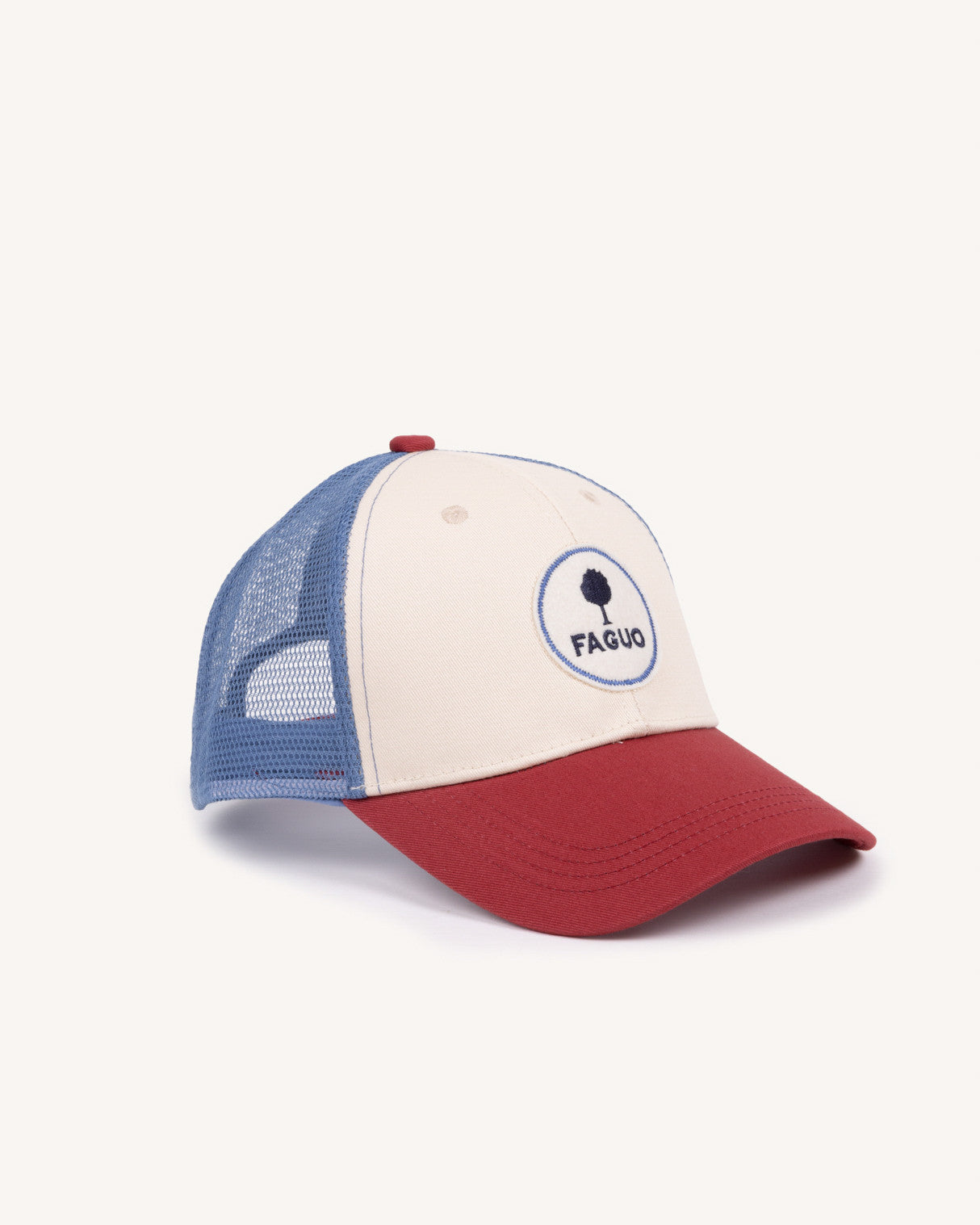 faguo-trucker-casquette-rouge-et-bleu-marine-homme image 1