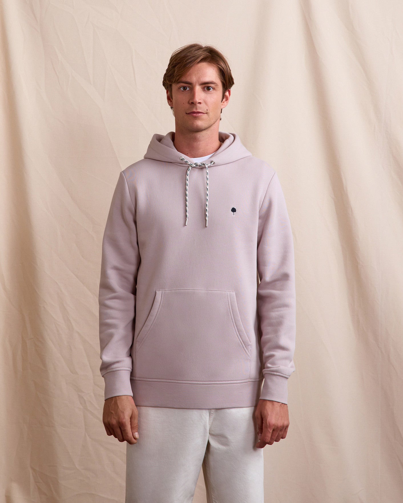 faguo-dirac-sweat-capuche-rose-gris-molleton-homme image 1
