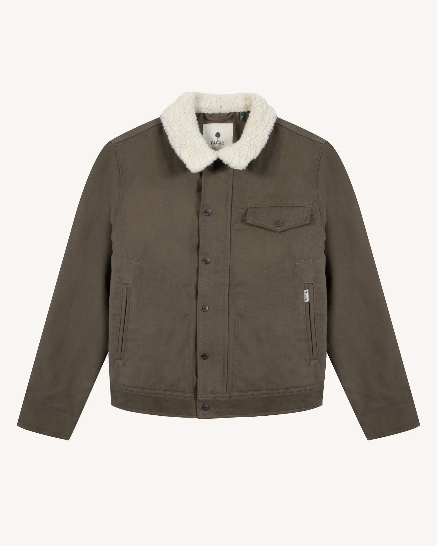 faguo-seillon-blouson-sherpa-taupe-homme image 3