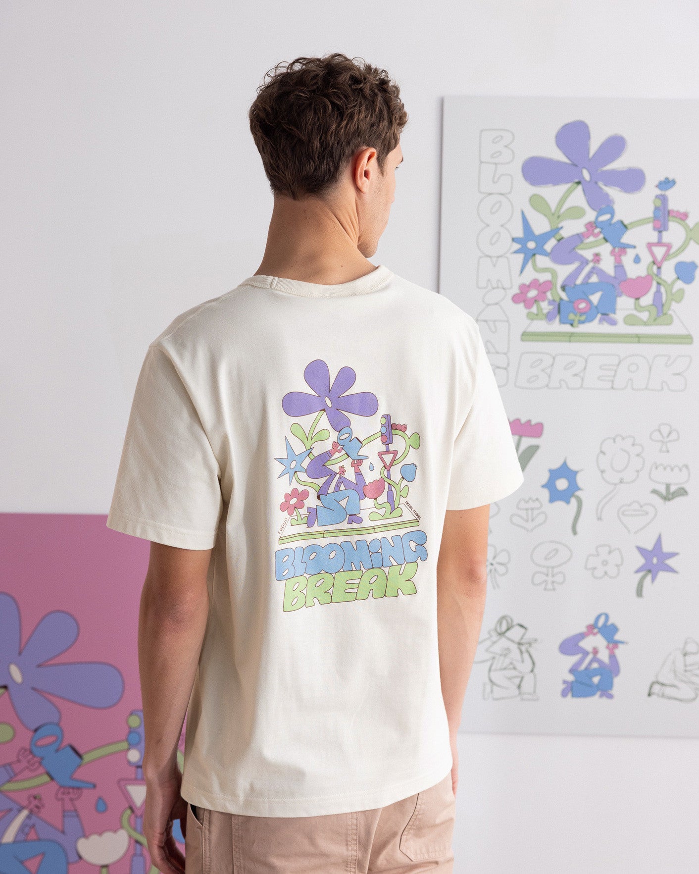 faguo-lugny-t-shirt-imprim-blooming-cru-coupe-large image 1