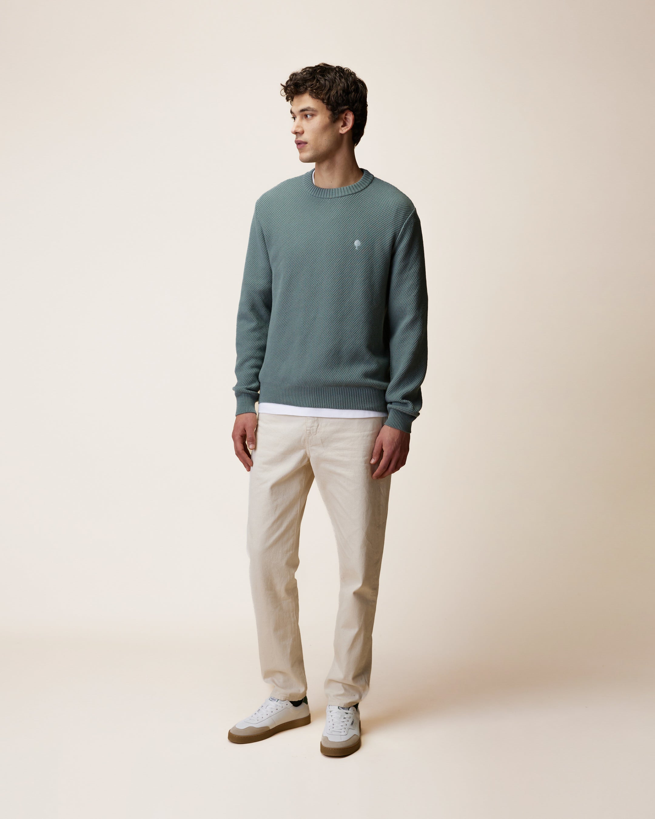 faguo-opale-pull-col-rond-vert-coton-biologique image 3