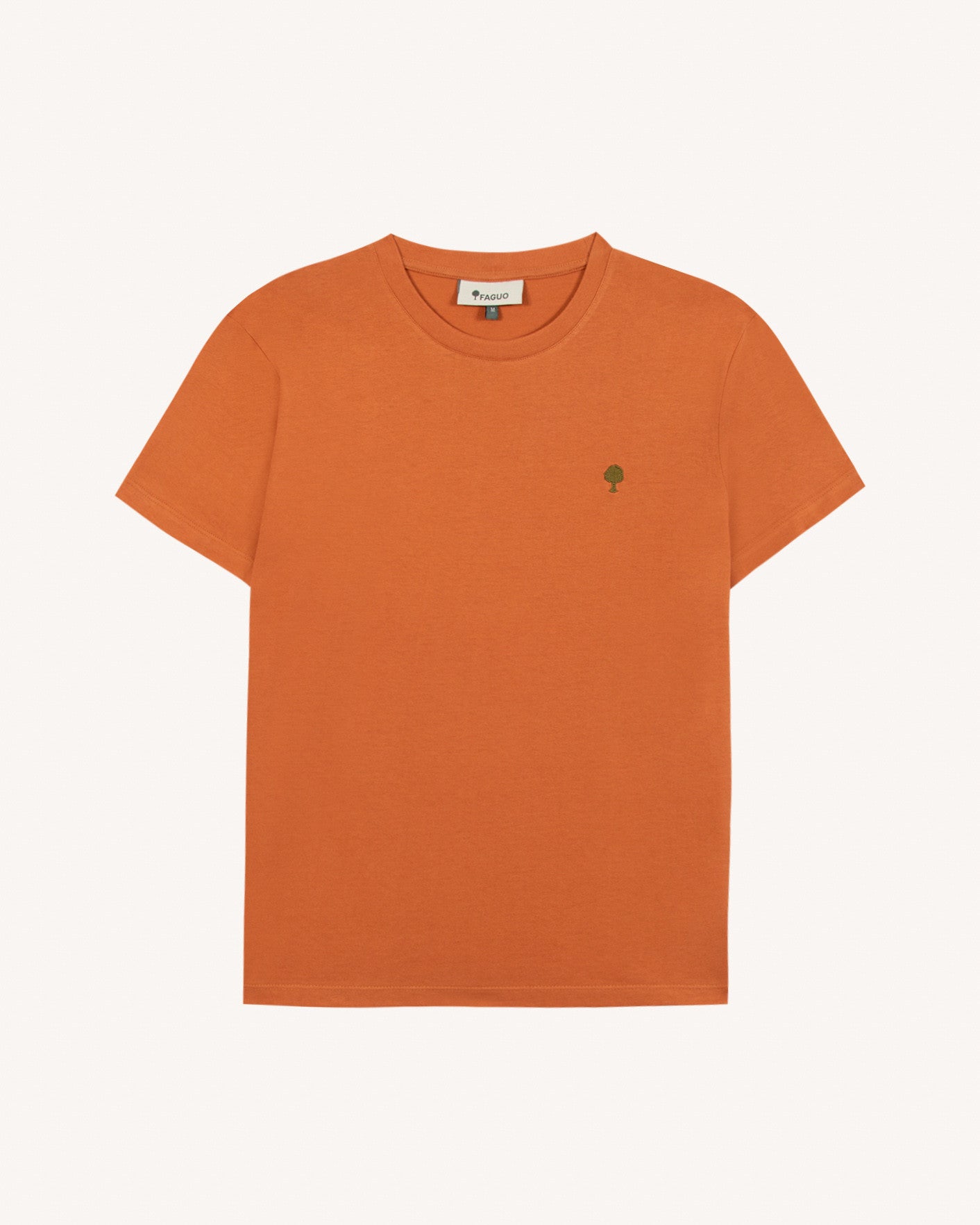 faguo-arcy-t-shirt-brique-clair-coton-recycl image 2