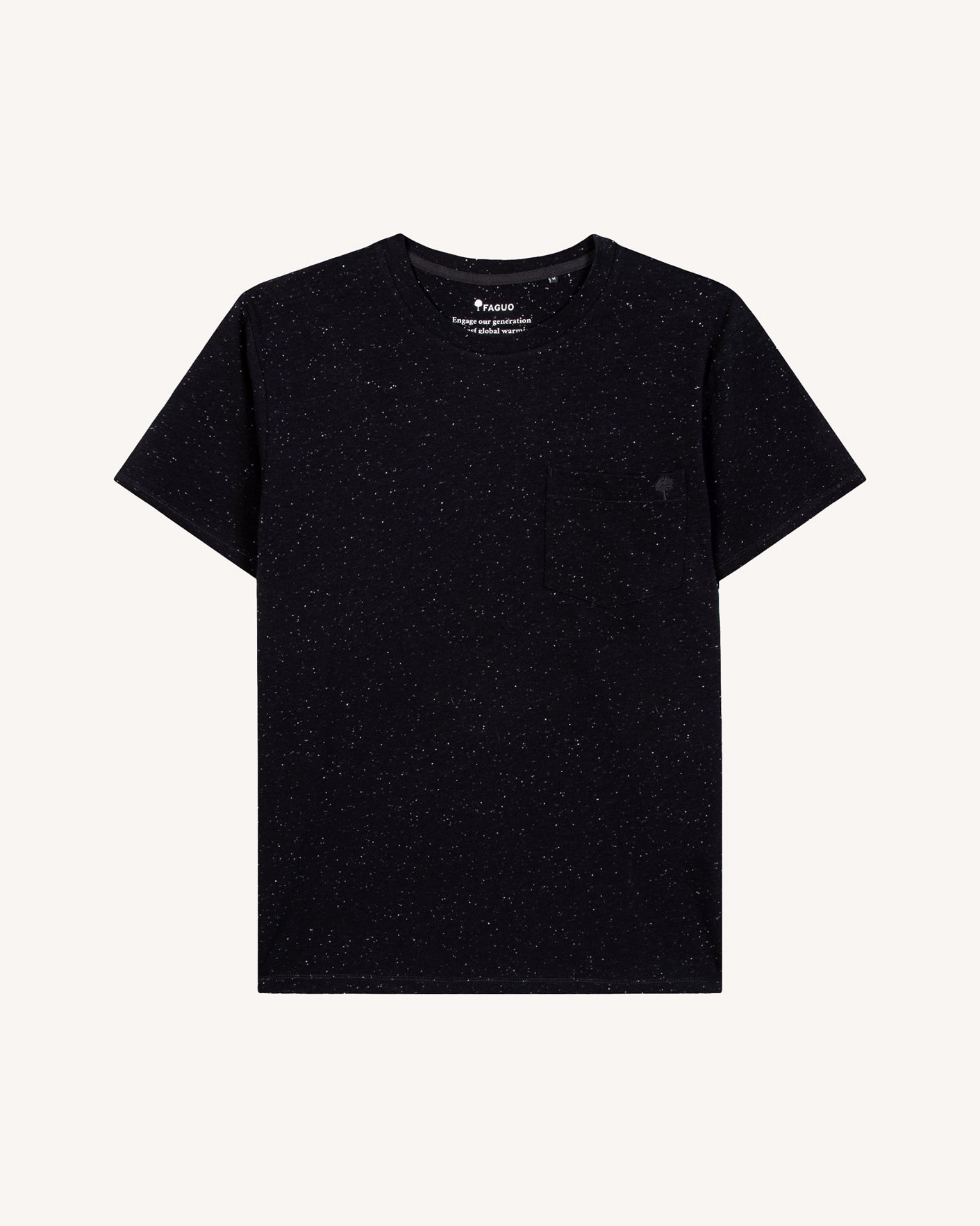 faguo-olonne-t-shirt-bleu-marine-et-cru-coton image 2