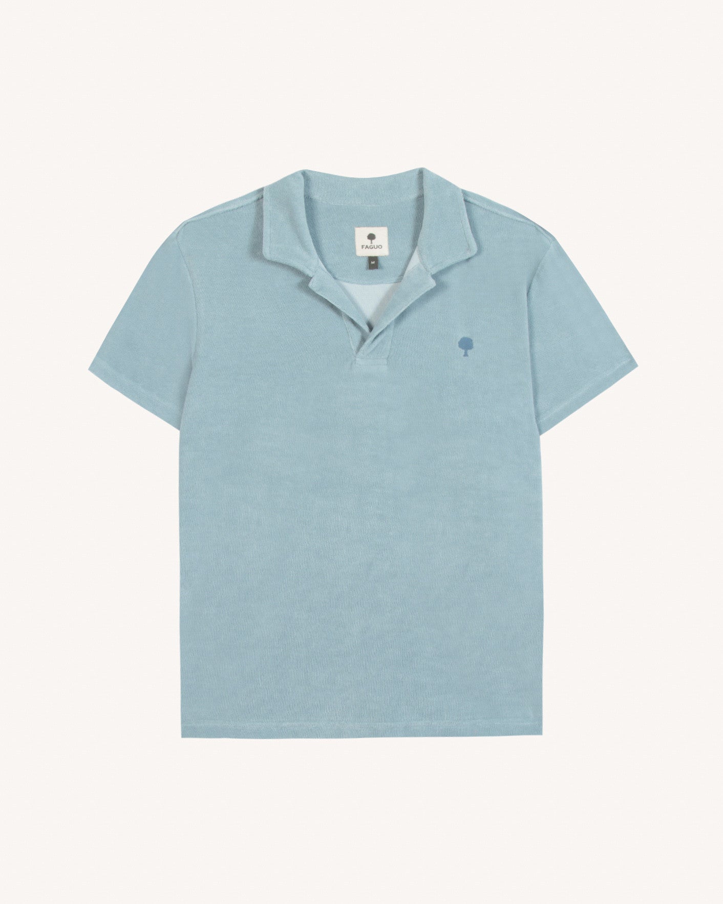 faguo-zonza-polo-bleu-gris-en-ponge-coton image 2