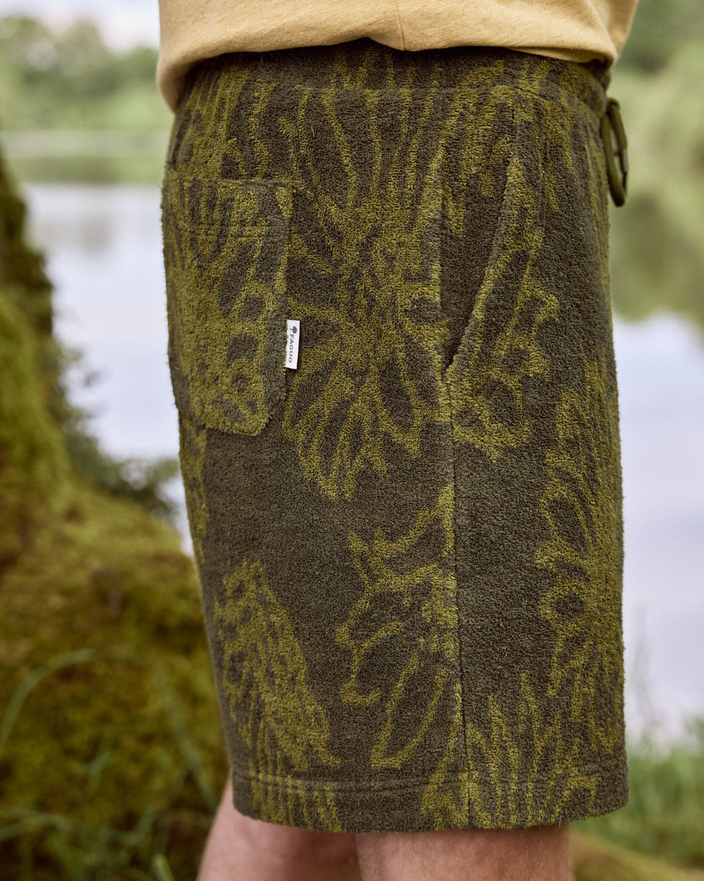 faguo-choussy-short-kaki-fonc-ponge image 3