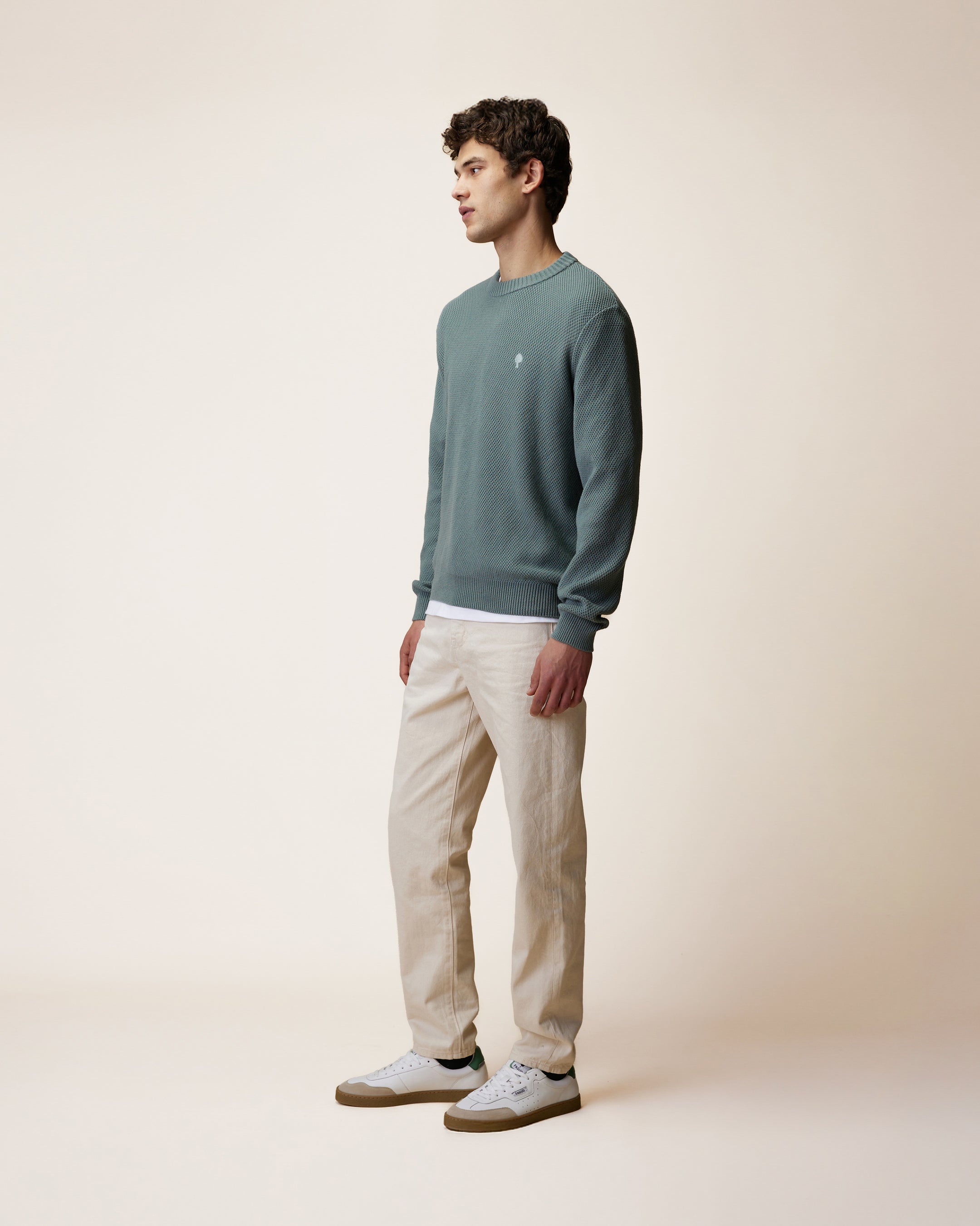 faguo-opale-pull-col-rond-vert-coton-biologique image 4