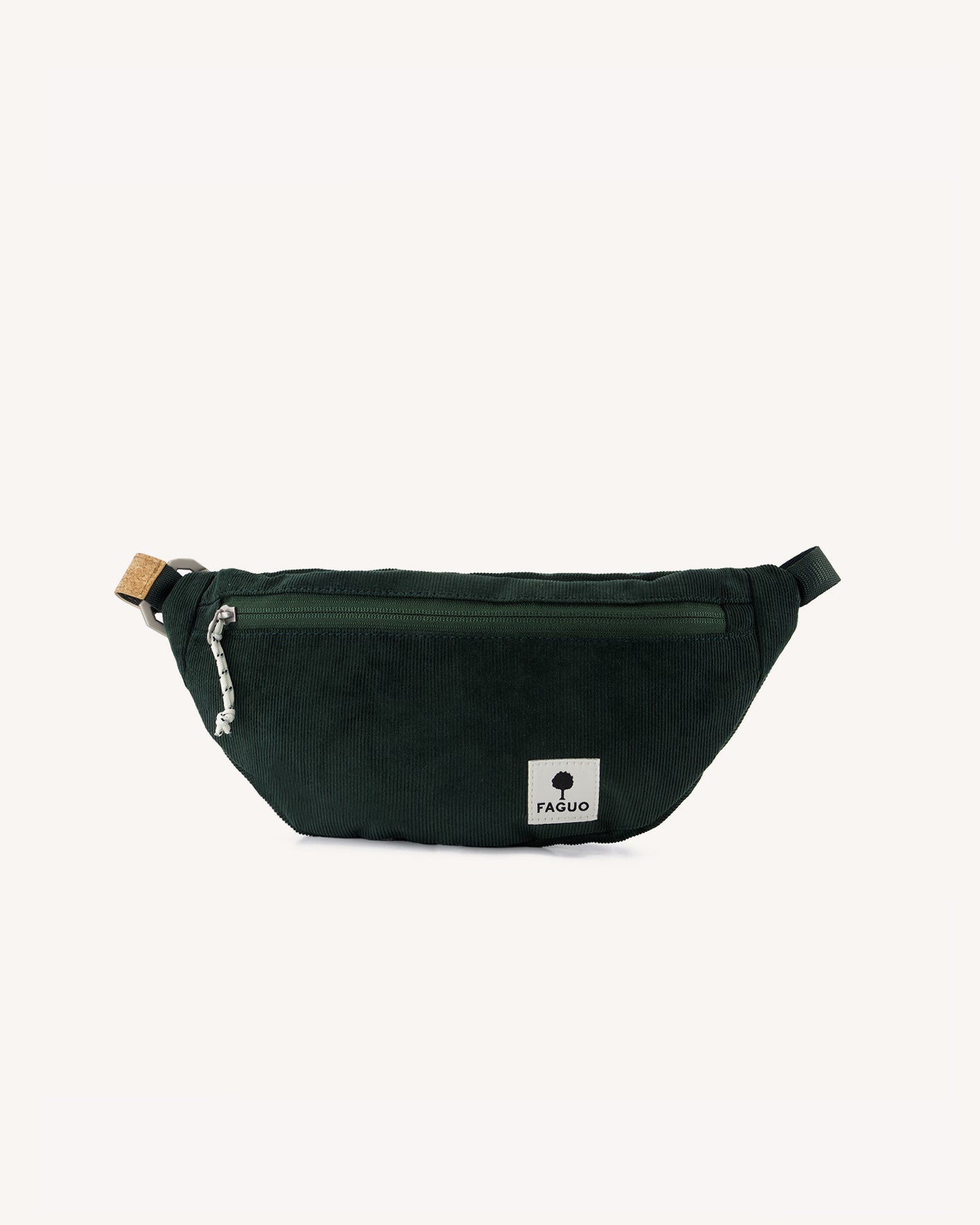 faguo-cambium-sac-banane-velours-vert-fonc image 1