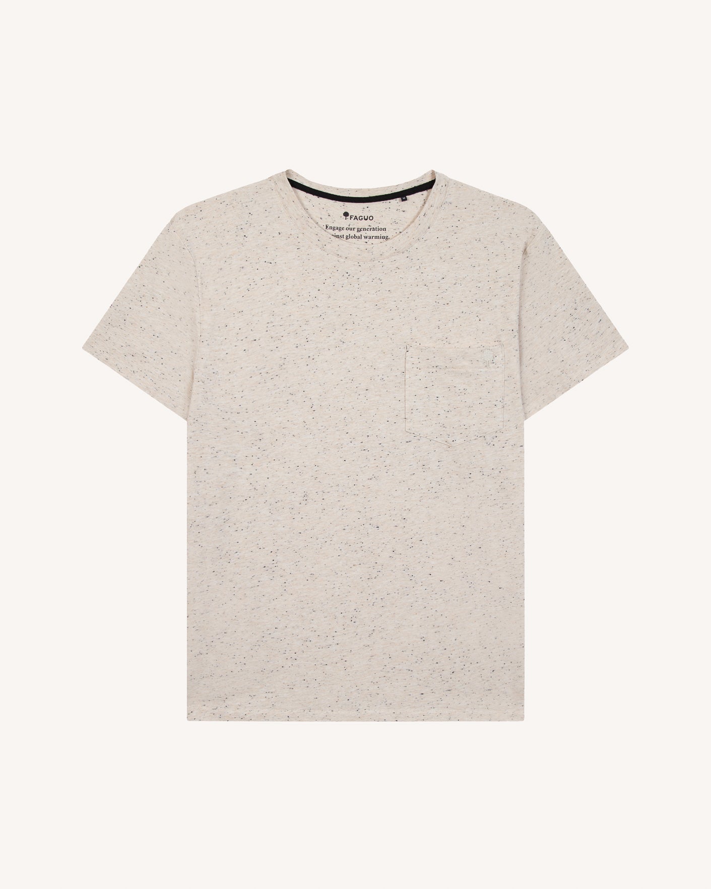 faguo-olonne-t-shirt-chin-cru-et-bleu-coton image 2
