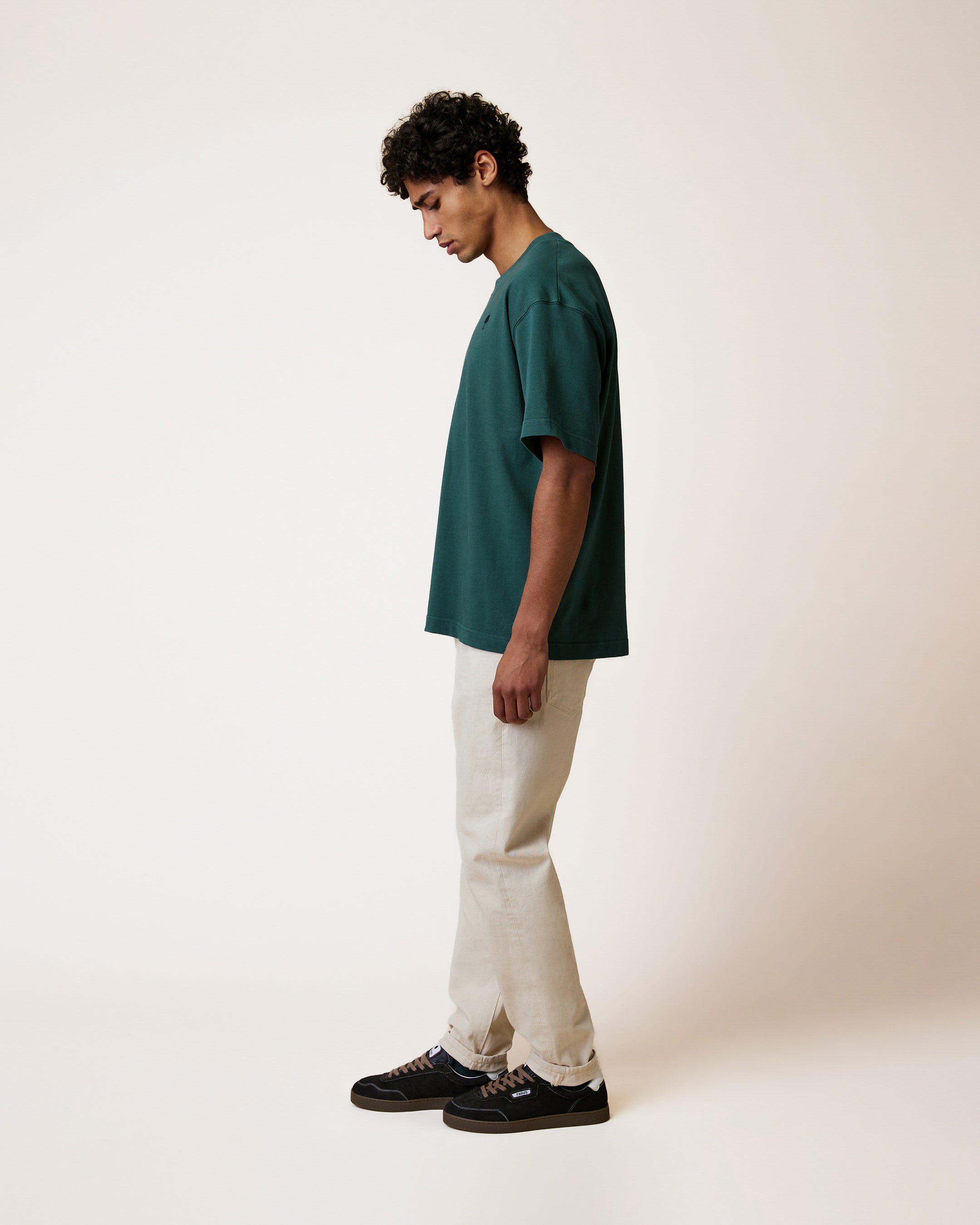 faguo-yellowstone-t-shirt-oversize-vert-gris-homme-coton-recycl image 5