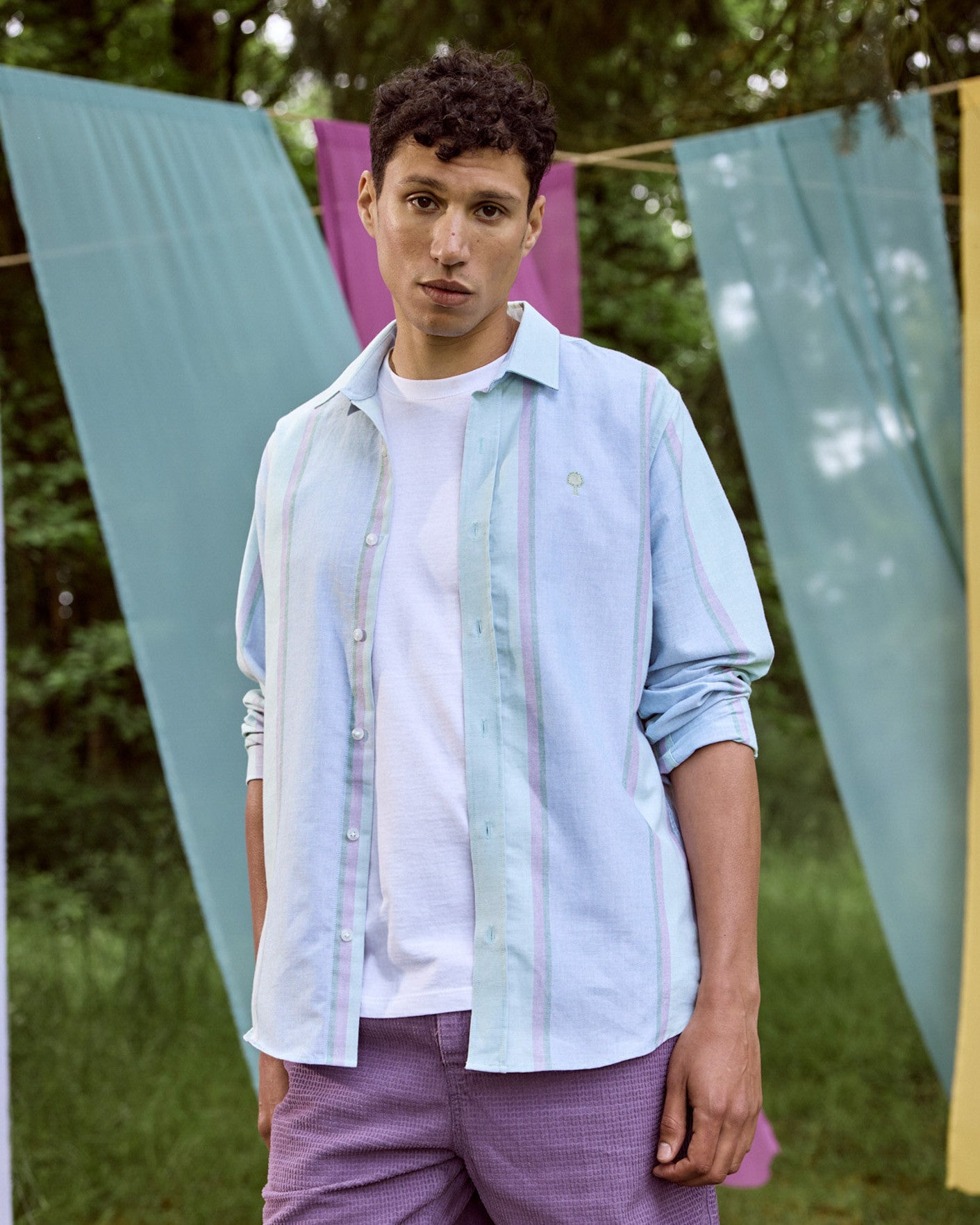 faguo-iraty-chemise-ray-e-vert-et-cru-homme image 7