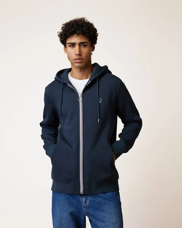 faguo-mesnil-sweat-zipp-capuche-bleu-marine image 1