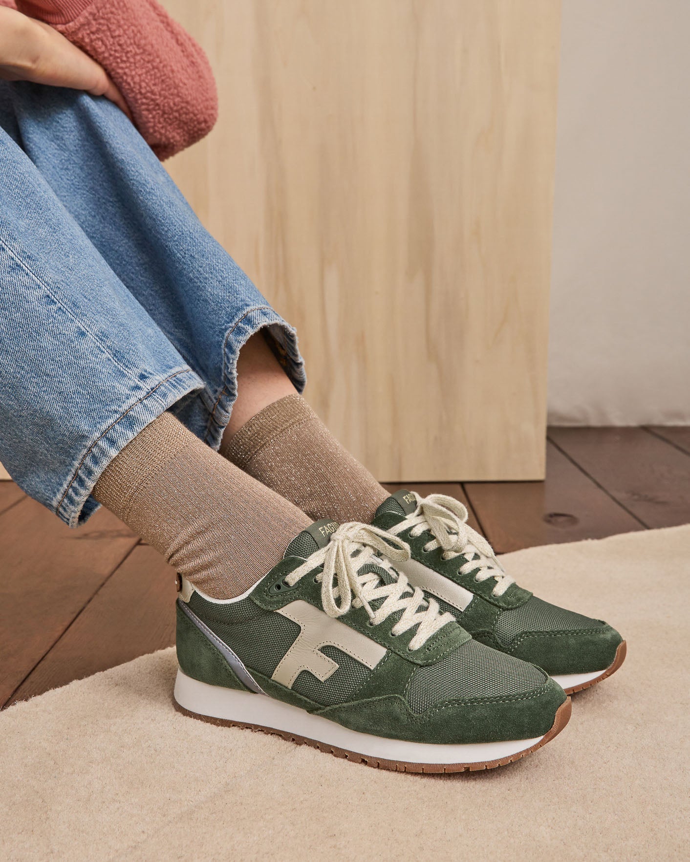 faguo-elm-baskets-femme-kaki-et-dor-e image 8