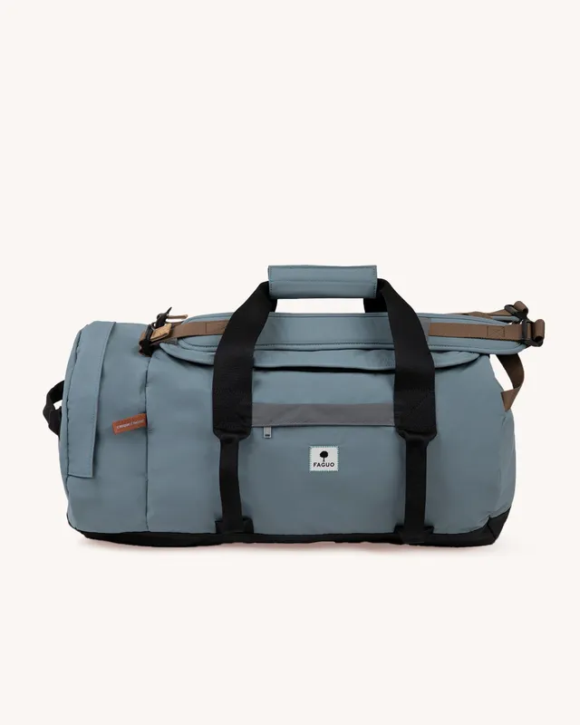 faguo-big-duffle-sac-de-voyage-bleu-gris-port-main-et-dos-grand-volume image 1
