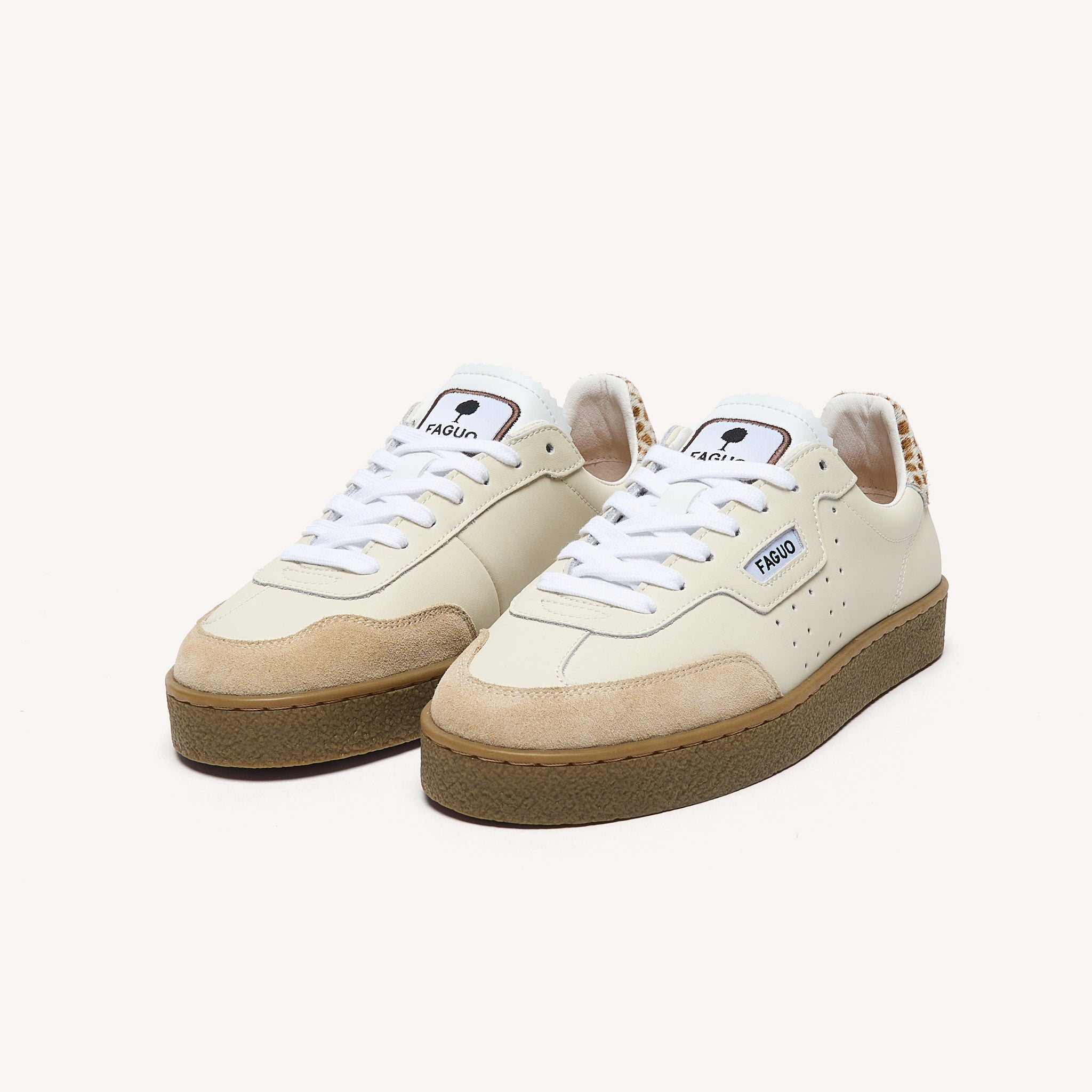 faguo-lumbo-baskets-femme-cuir-cru-et-beige image 2