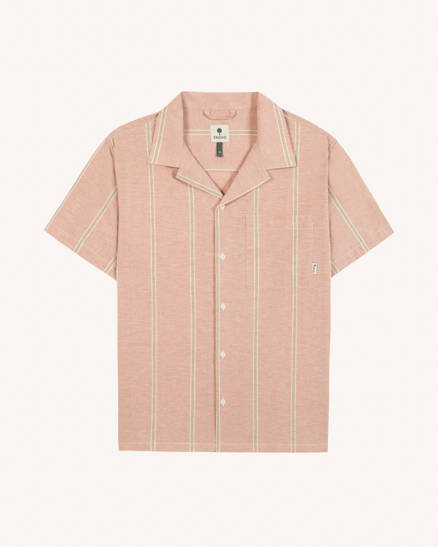faguo-paiolive-chemise-manches-courtes-brique-et-cru image 2