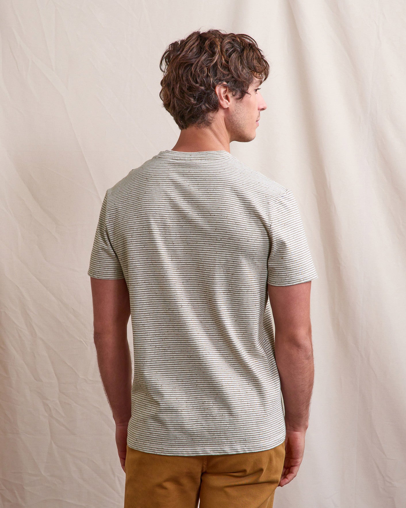 faguo-olonne-t-shirt-cru-et-kaki-coton-ray image 5