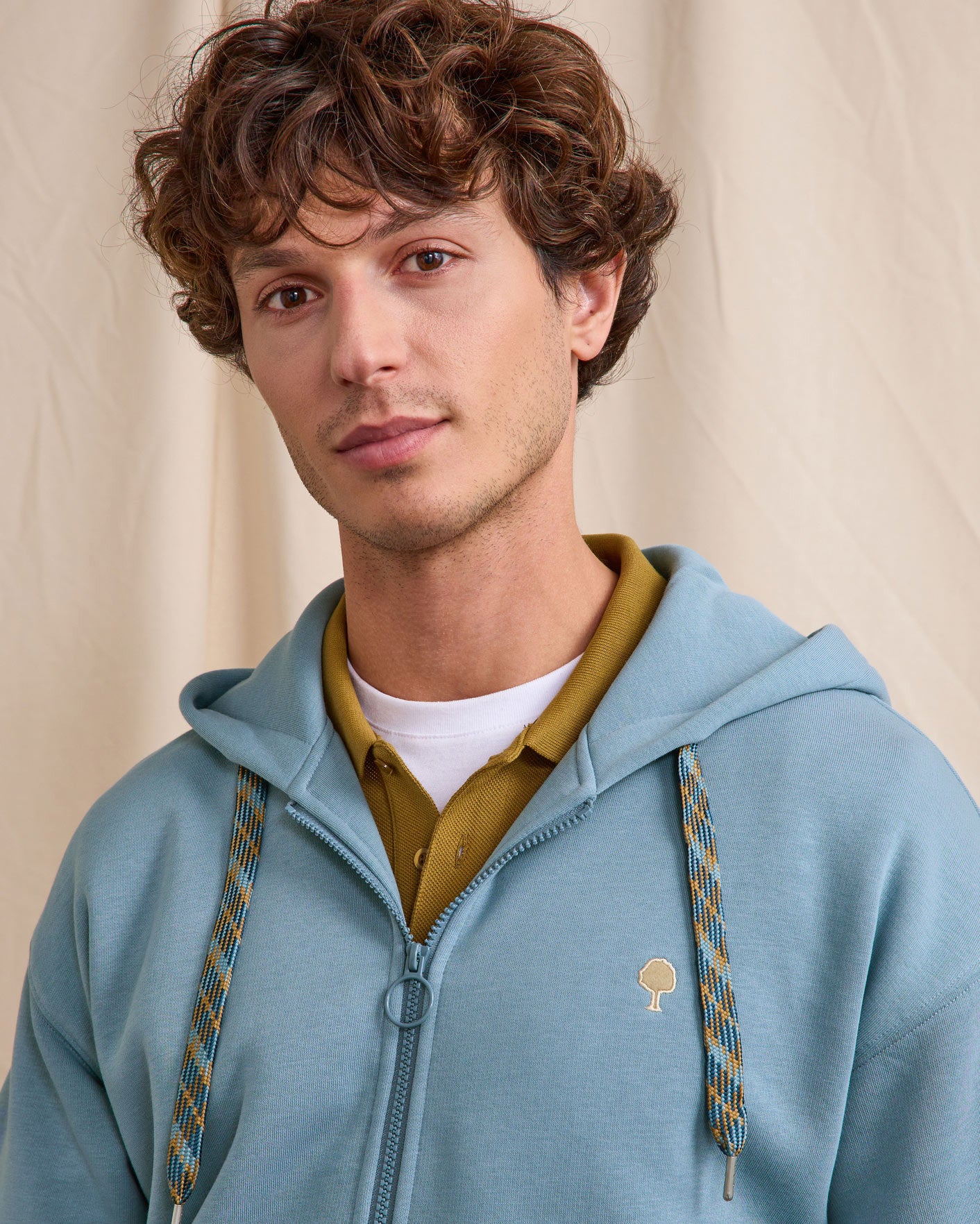 faguo-mesnil-os-sweat-zipp-capuche-homme-bleu-gris-oversize image 3