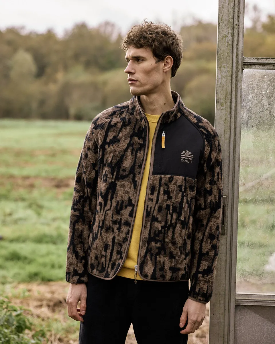faguo-senart-veste-polaire-sherpa-marron image 1