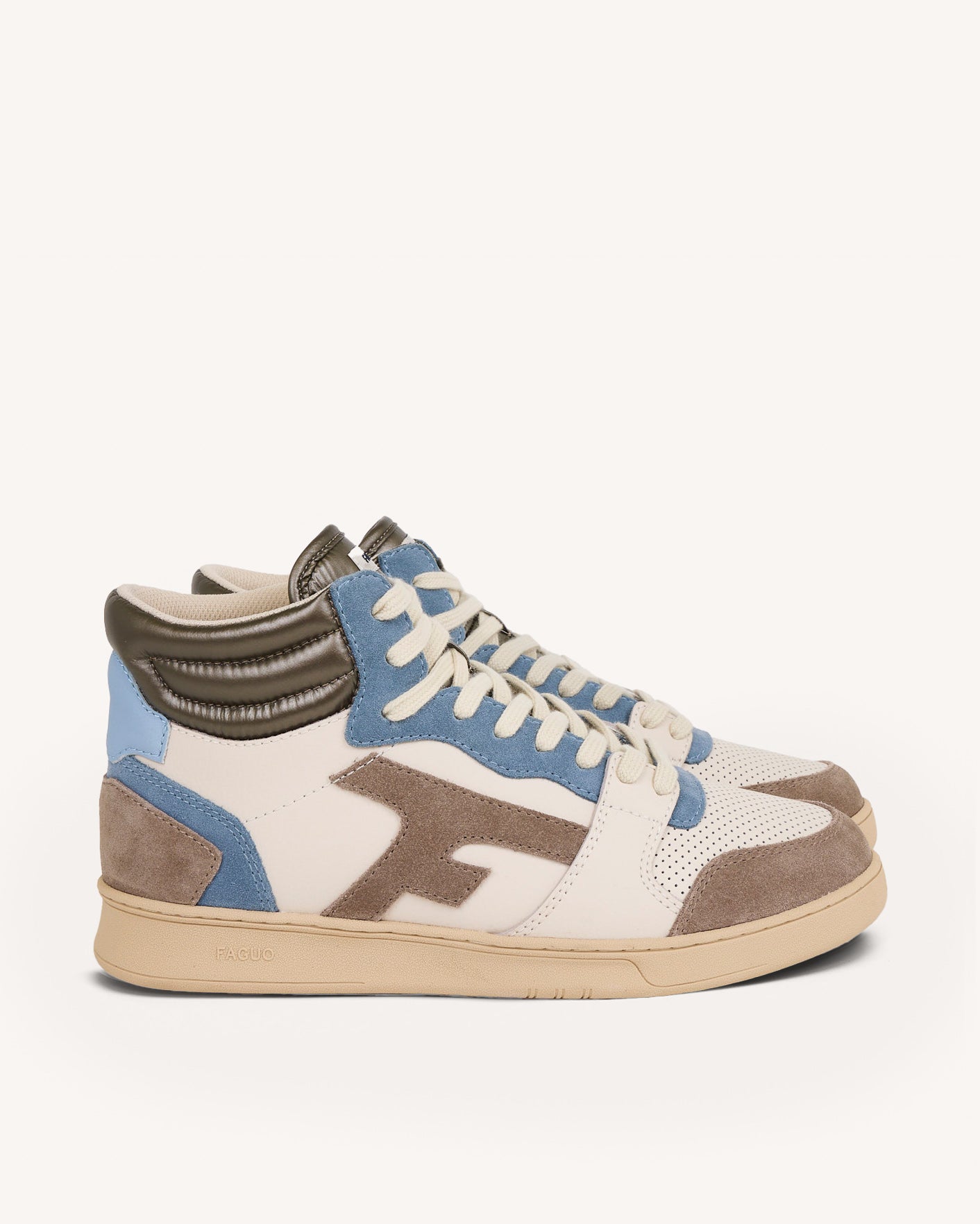 faguo-hazel-mid-baskets-montantes-cuir-cru-et-bleu-vintage image 1