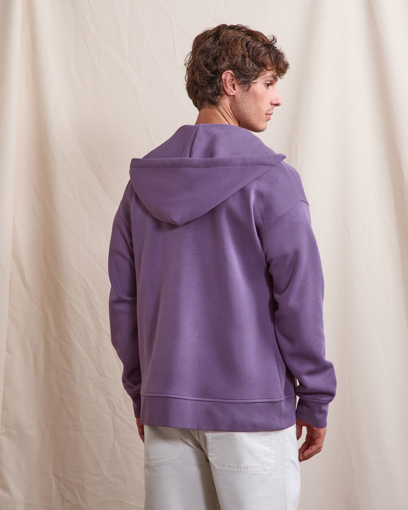 faguo-mesnil-os-sweat-zipp-capuche-violet-homme image 5
