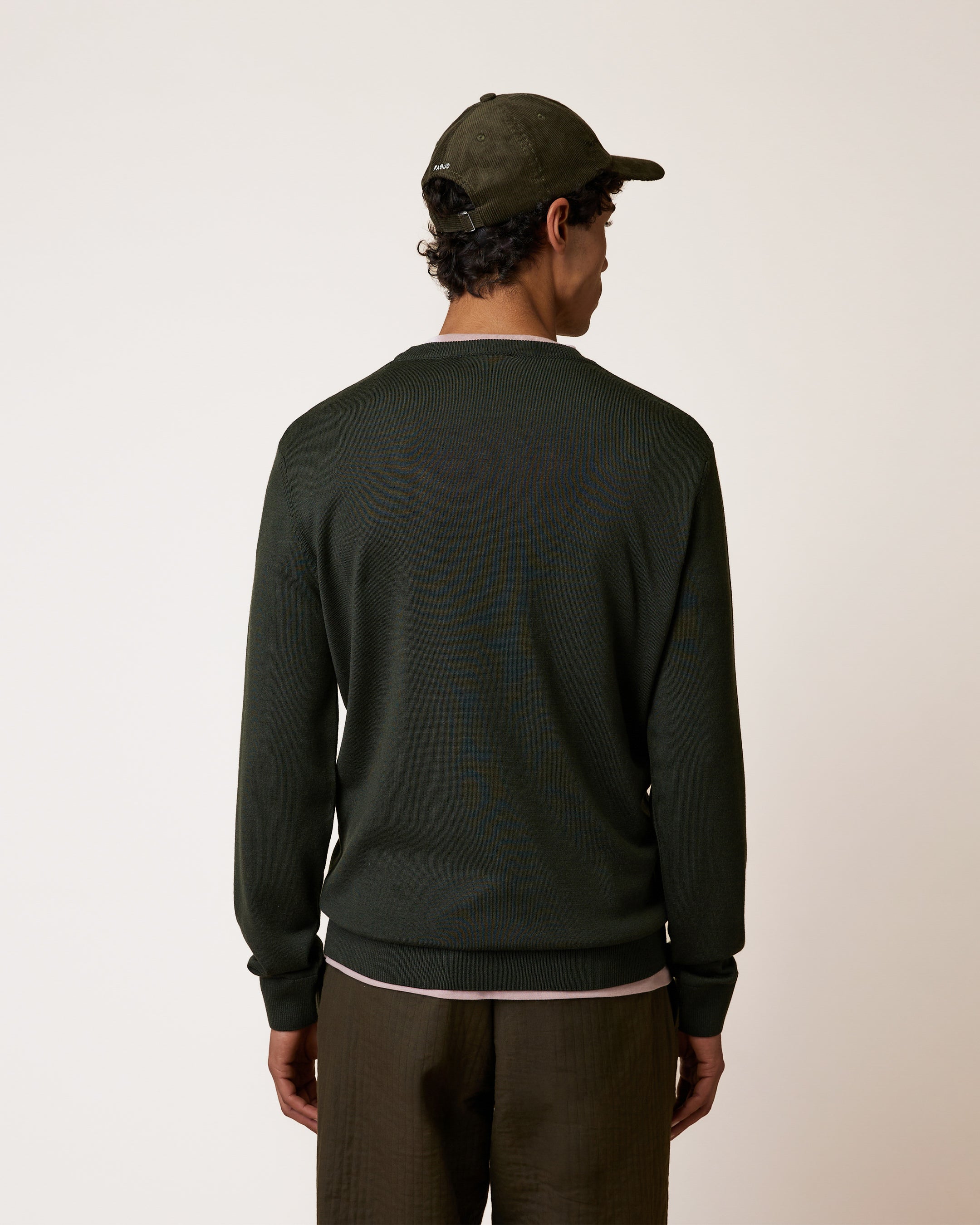 faguo-marly-pull-col-rond-laine-m-rinos-kaki-fonc-homme image 6