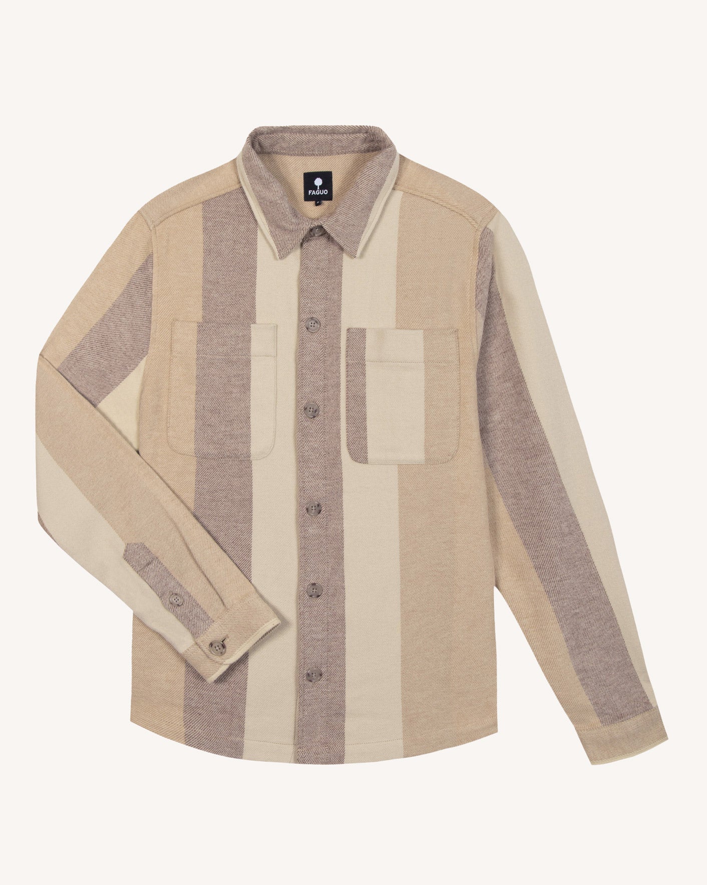 faguo-clemont-sur-chemise-camel-terracotta-coton image 1